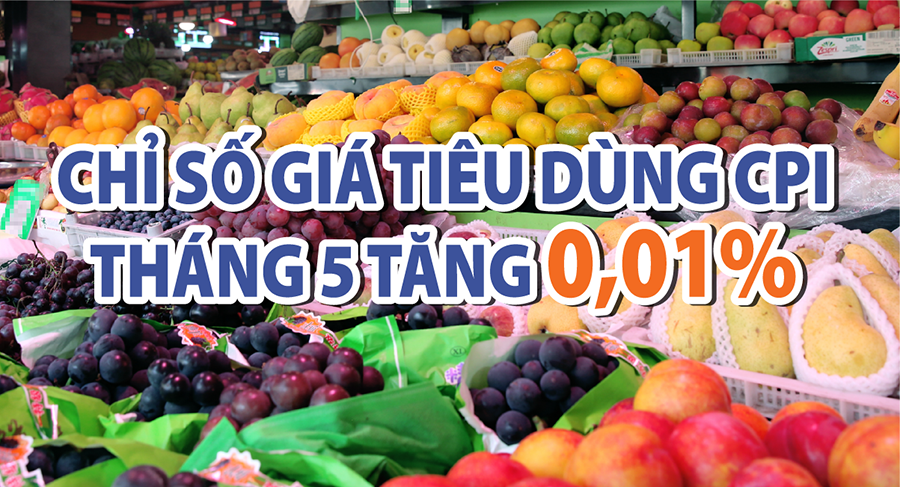 CPI tháng 5/2023 tăng 0,01%