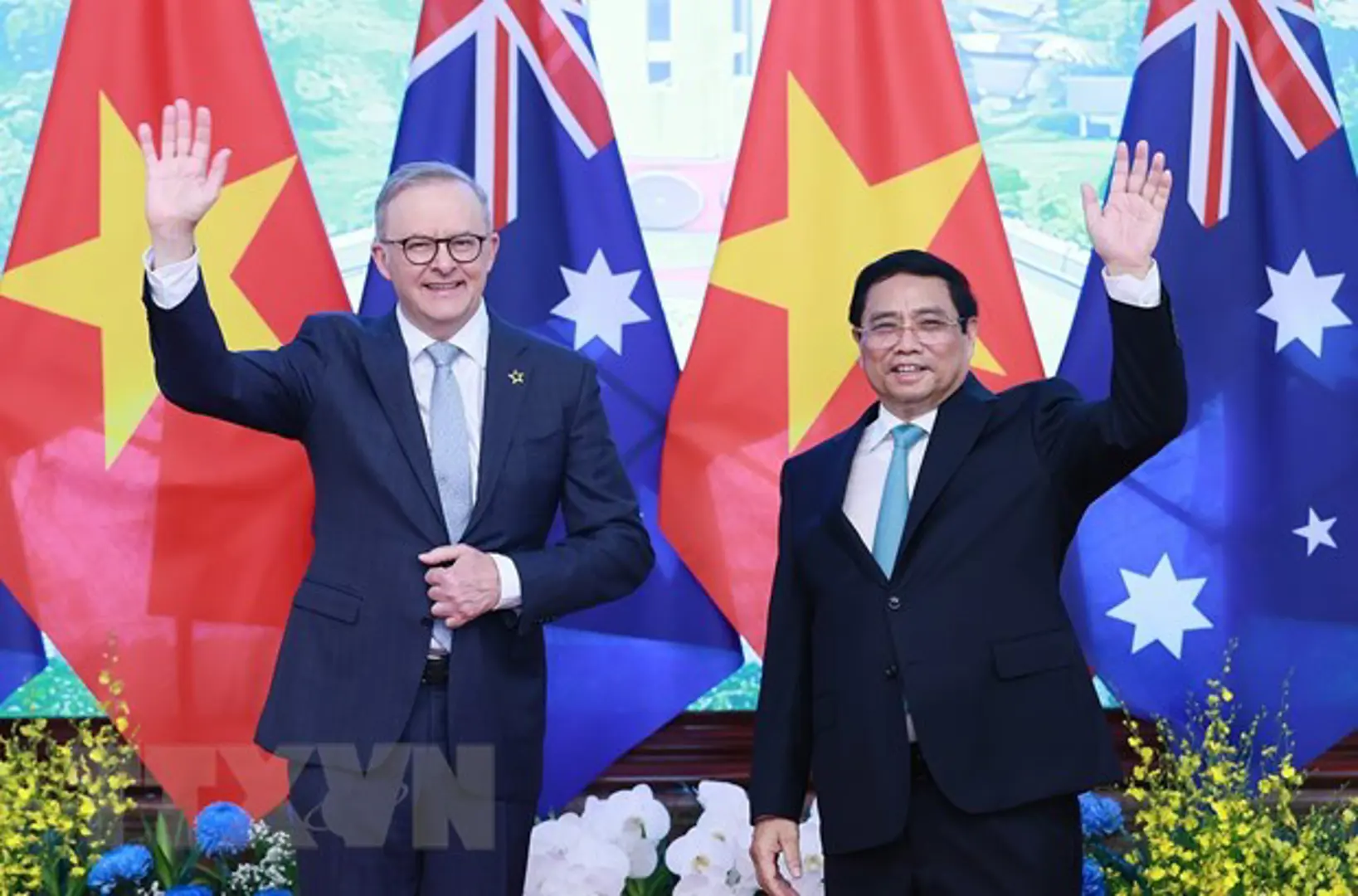 Thủ tướng Phạm Minh Chính chủ trì lễ đón Thủ tướng Australia