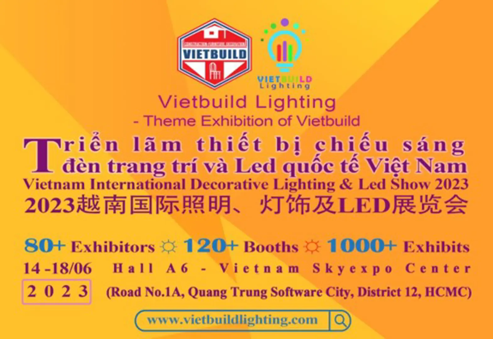 Triển lãm Vietbuild Lighting 2023 tổ chức tại Việt Nam