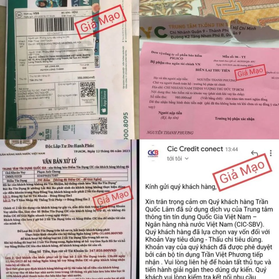 Mạo danh CIC để lừa nâng điểm tín dụng