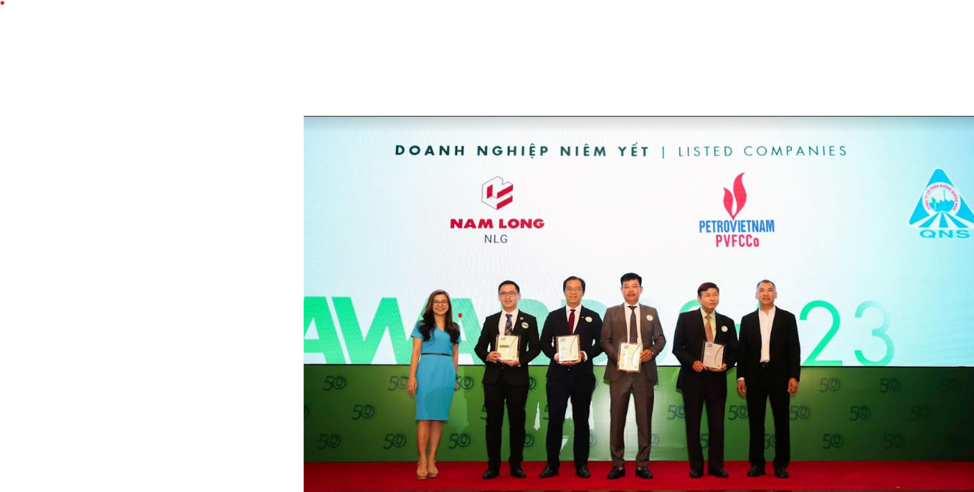 Nam Long nhận giải thưởng Top 50 doanh nghiệp phát triển bền vững tiêu biểu 2023