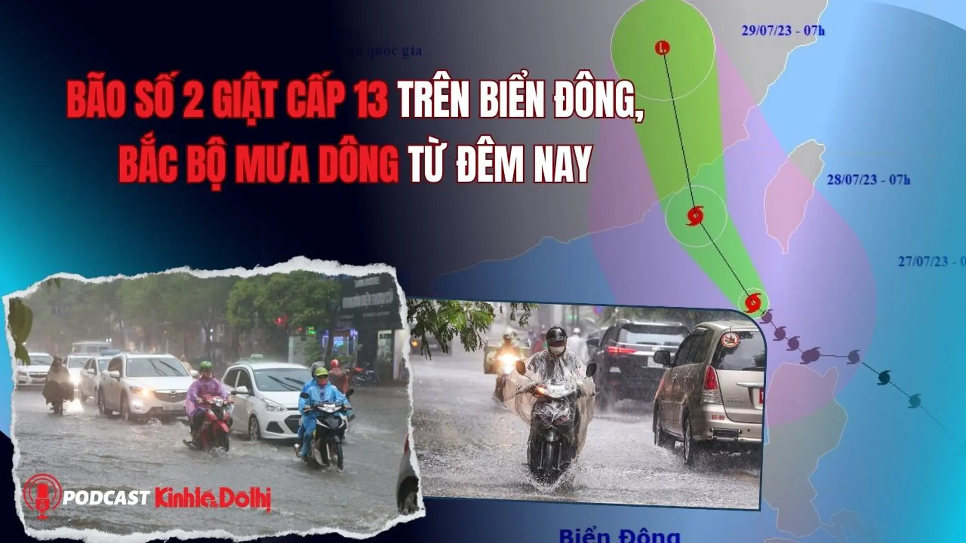 Bão số 2 giật cấp 13 trên Biển Đông, Bắc Bộ mưa dông từ đêm nay