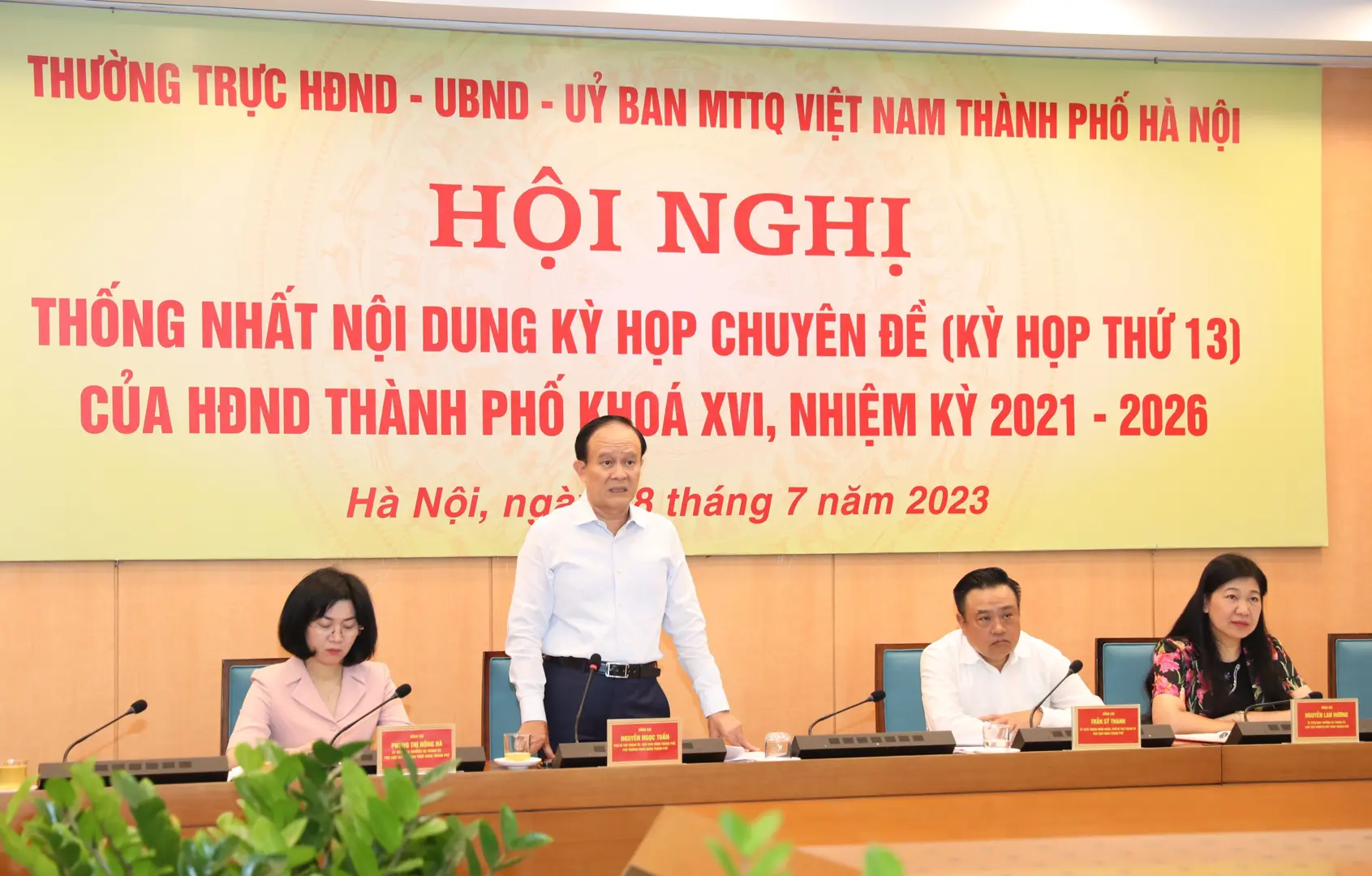 Thống nhất nội dung Kỳ họp thứ 13 (chuyên đề) của HĐND Thành phố Hà Nội