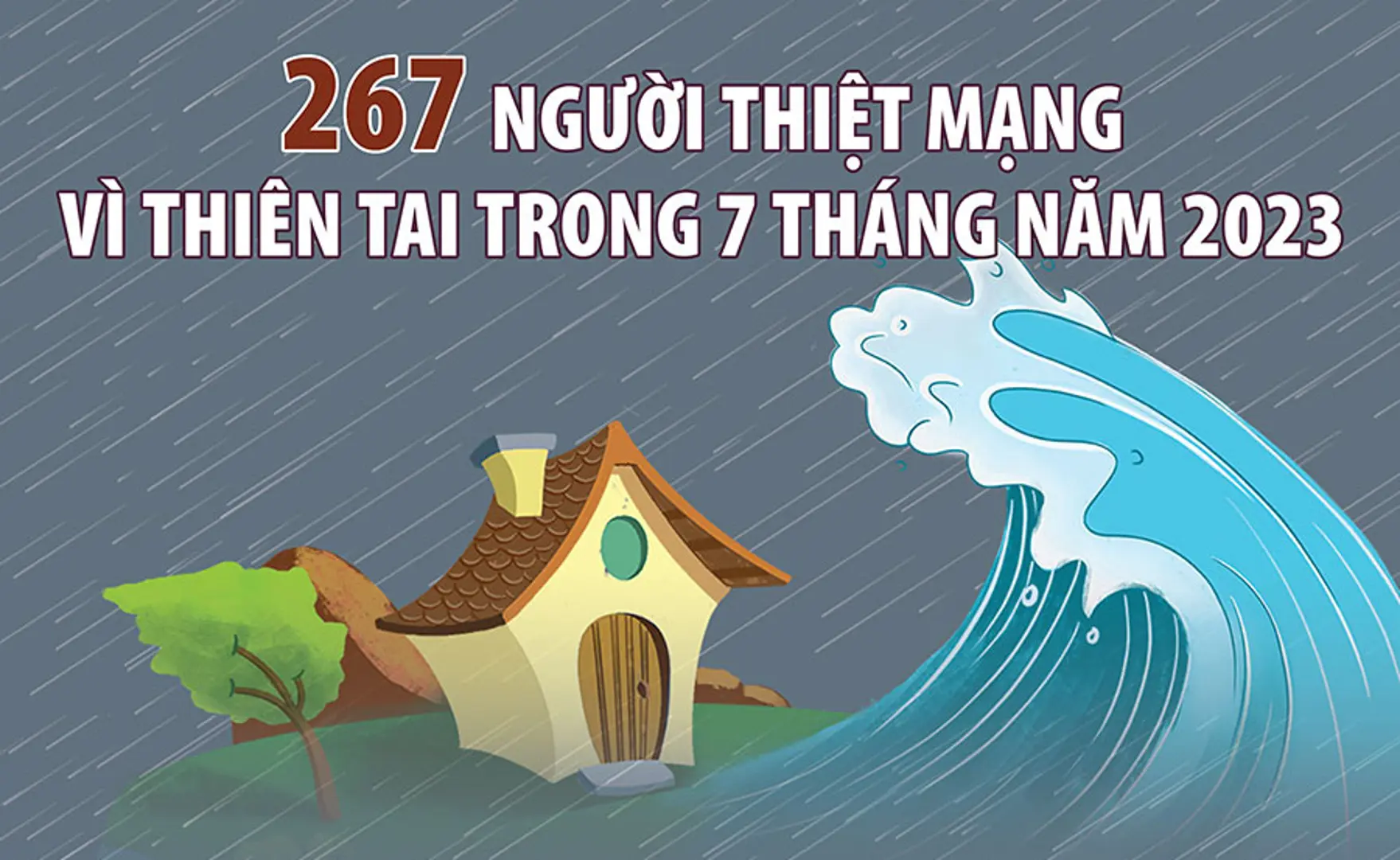 267 người thiệt mạng vì thiên tai trong 7 tháng đầu năm