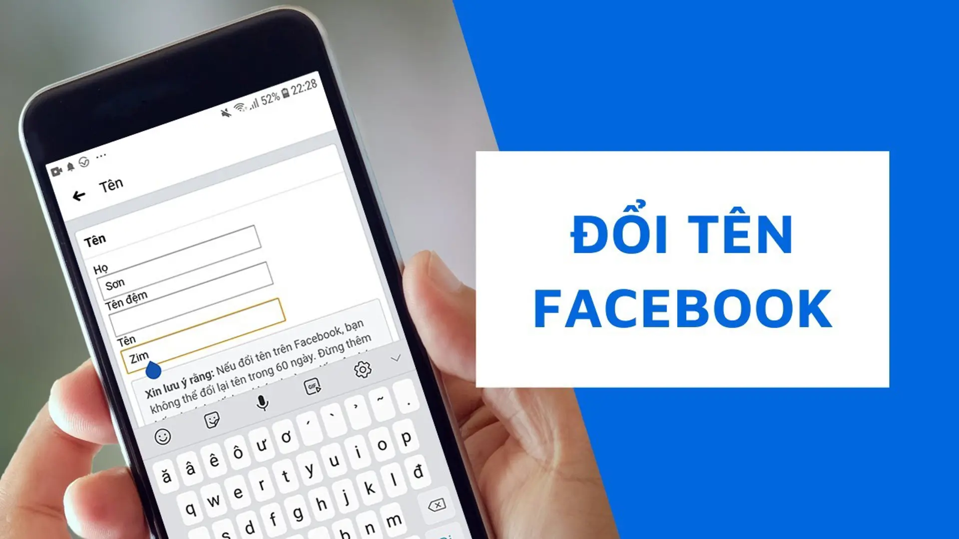 Cách đổi tên Facebook đơn giản bằng điện thoại và máy tính