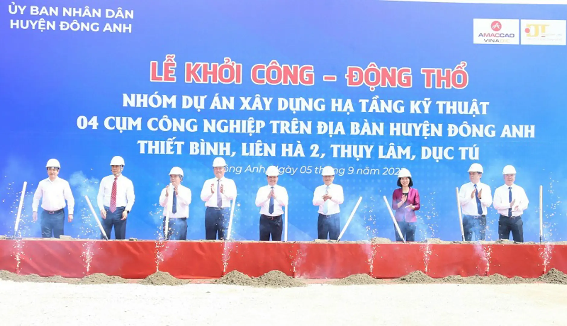 Huyện Đông Anh: Khởi công 4 dự án Cụm công nghiệp