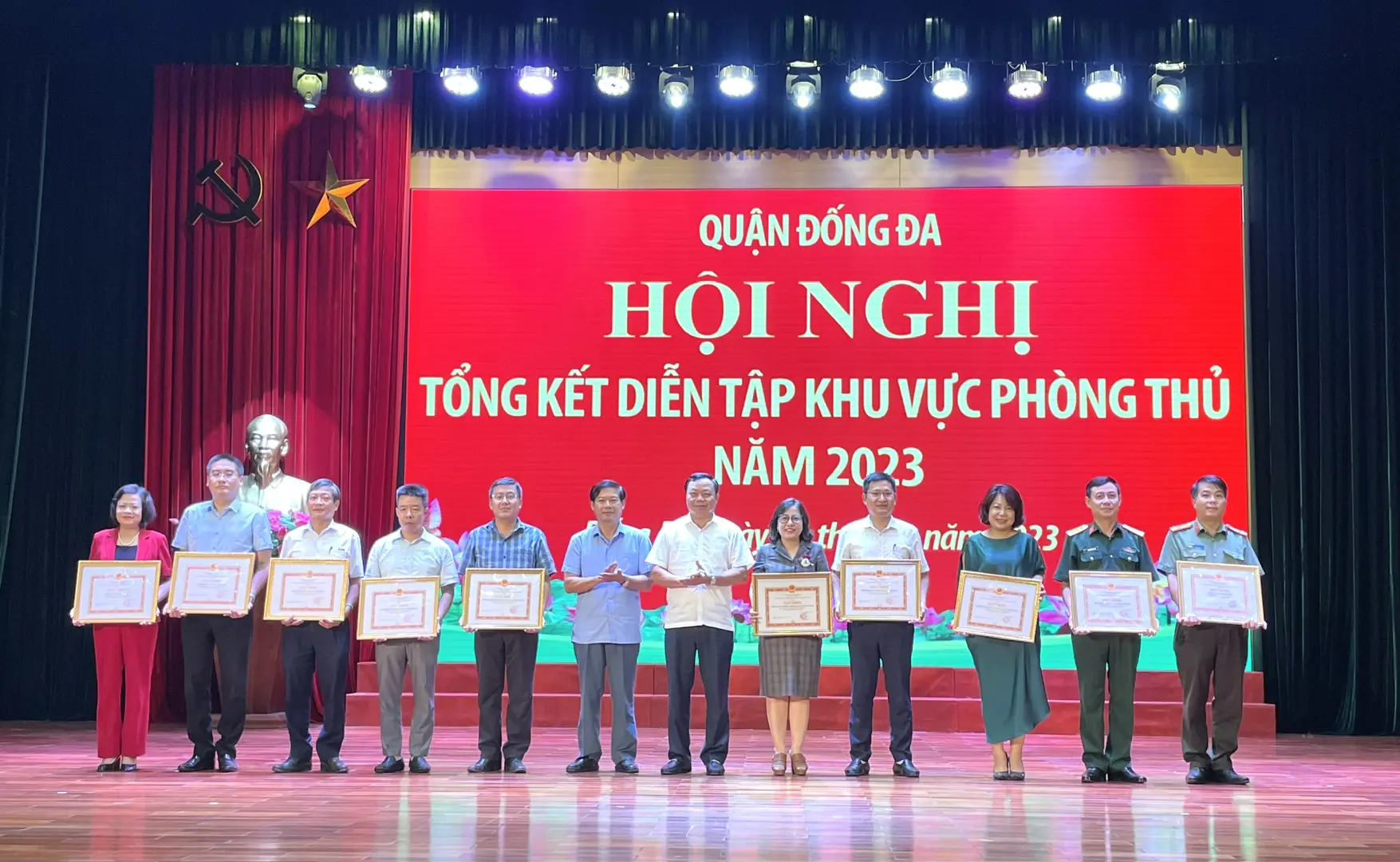 Quận Đống Đa hoàn thành tốt khung diễn tập khu vực phòng thủ năm 2023