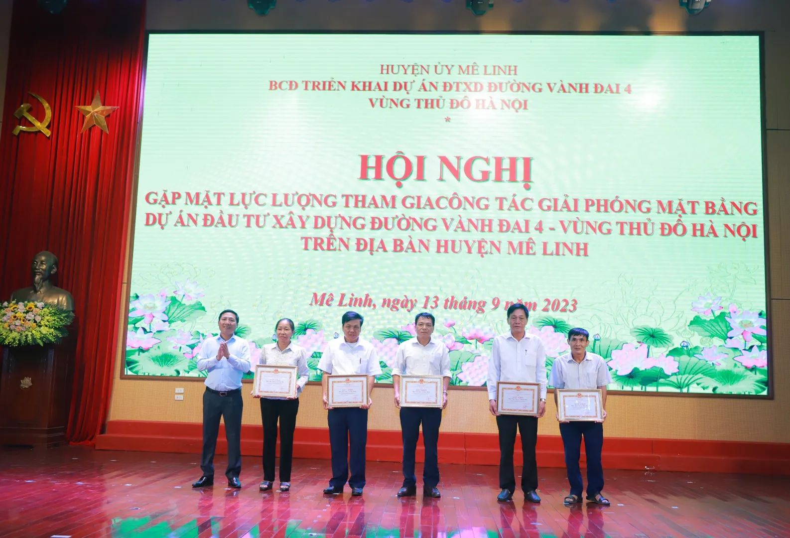 Mê Linh: Gặp mặt các lực lượng tham gia GPMB dự án đường Vành đai 4