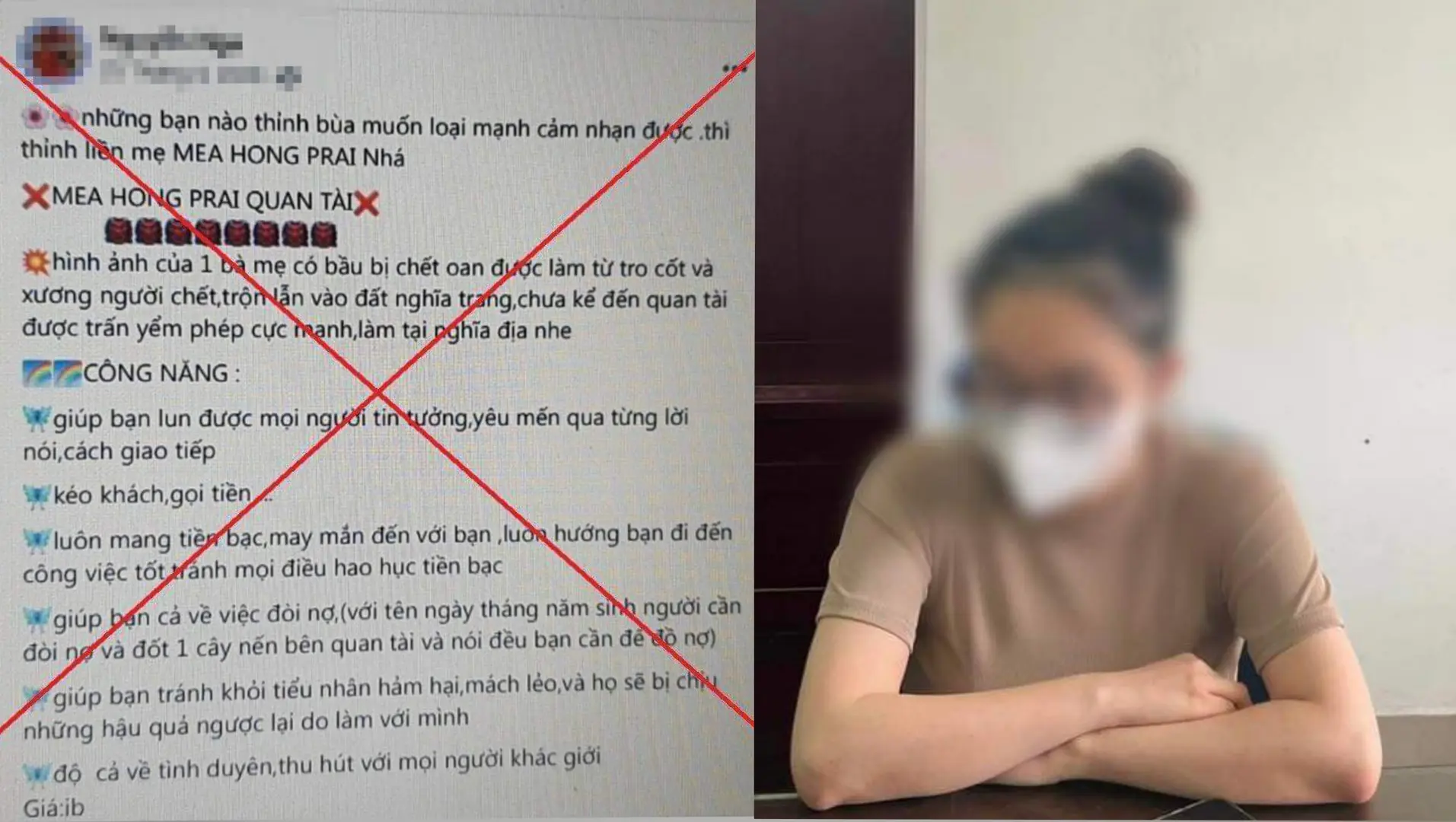 Hà Nội: Rao bán "bùa ngải" trên Facebook, 2 người phụ nữ bị xử phạt 