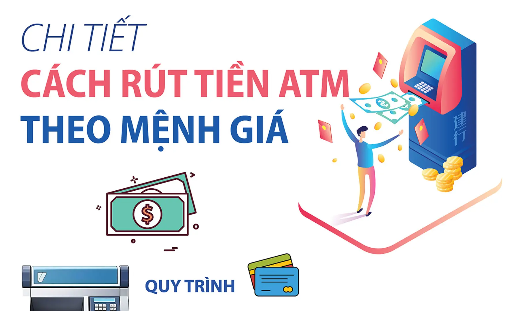 Cách rút tiền ATM theo mệnh giá hiệu quả và tiết kiệm thời gian