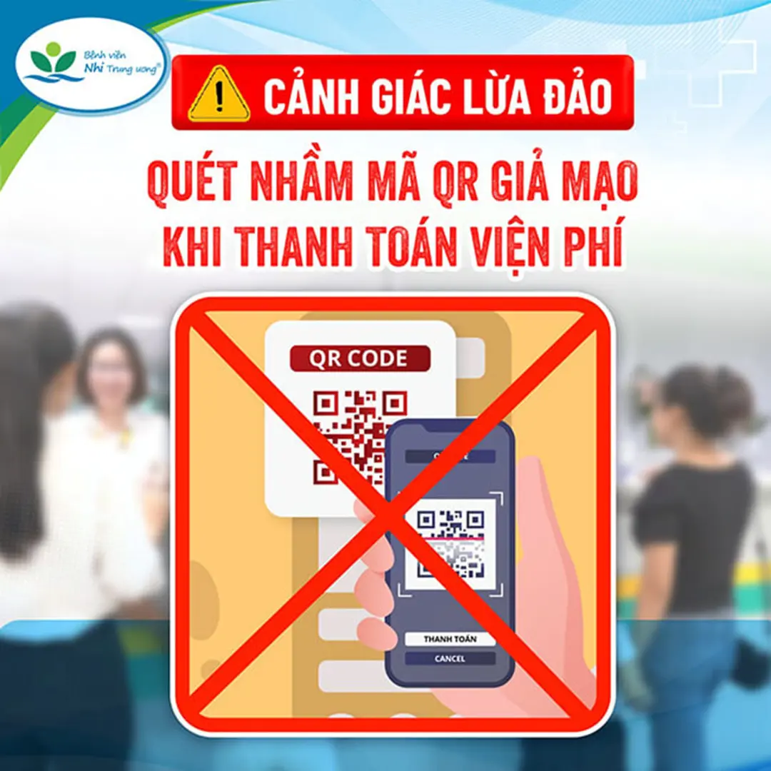 Lừa đảo quét nhầm mã QR giả mạo khi thanh toán viện phí