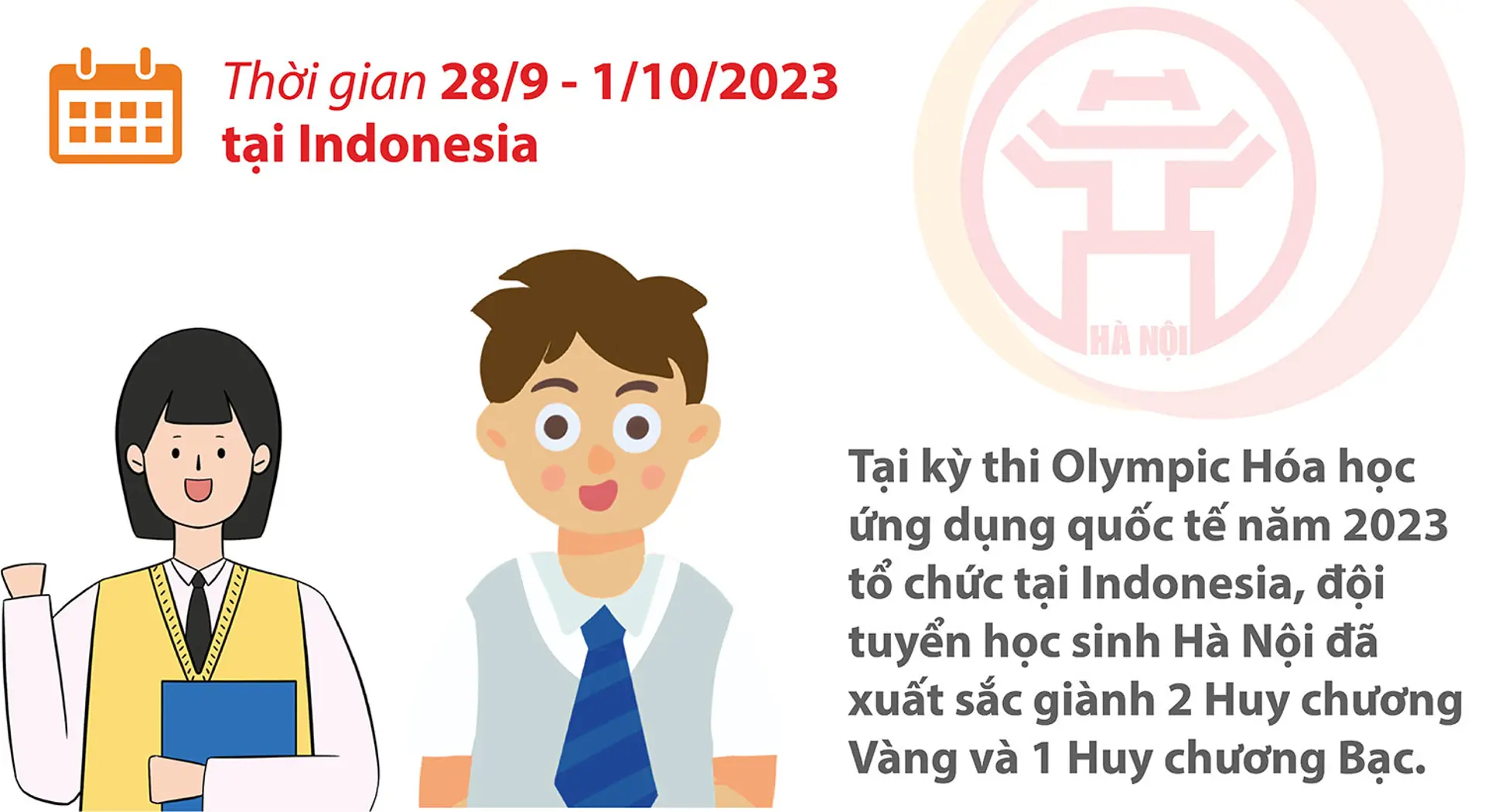 Học sinh Hà Nội giành 3 huy chương Olympic Hóa học ứng dụng quốc tế