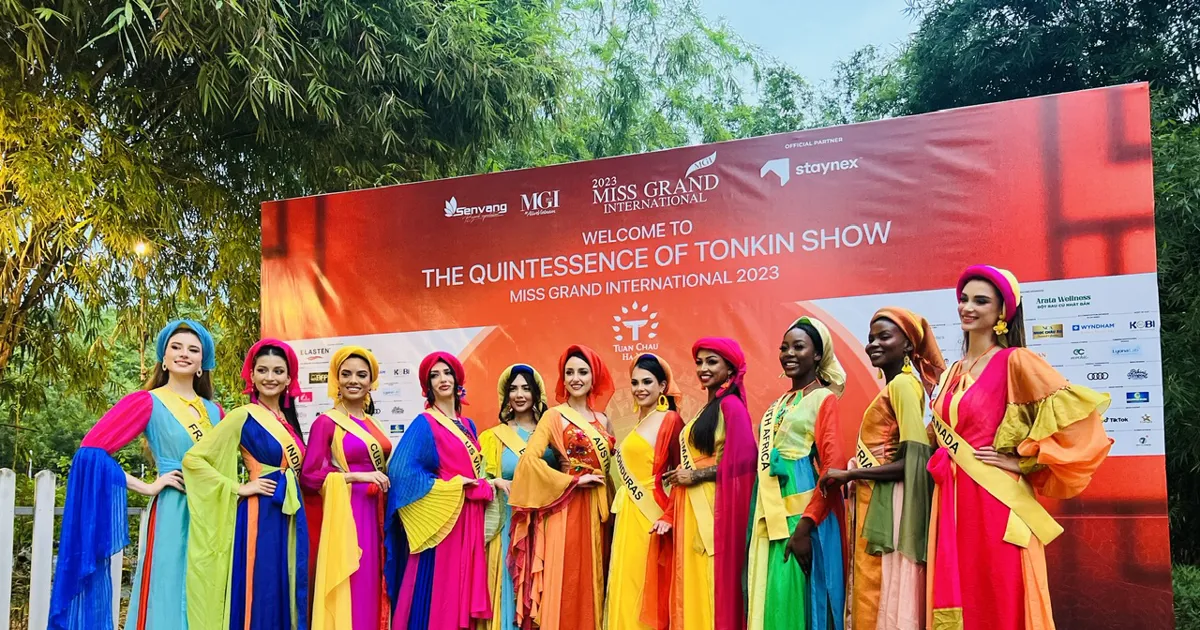 HÆ¡n 70 thÃ­ sinh Miss Grand International 2023 tráº£i nghiá»m du lá»ch Quá»c Oai