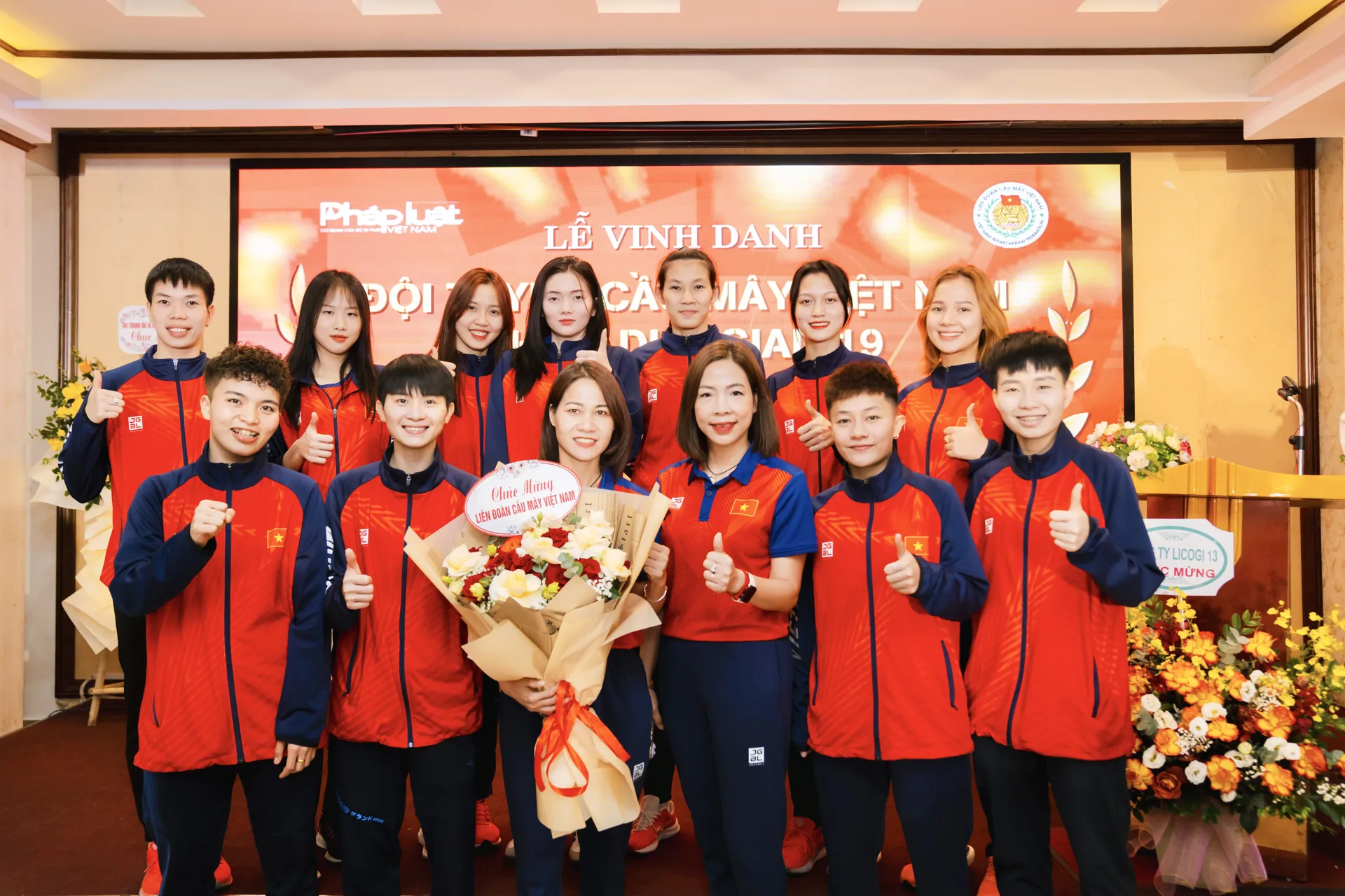 Báo Pháp luật Việt Nam vinh danh đội tuyển cầu mây tham dự ASIAD 19