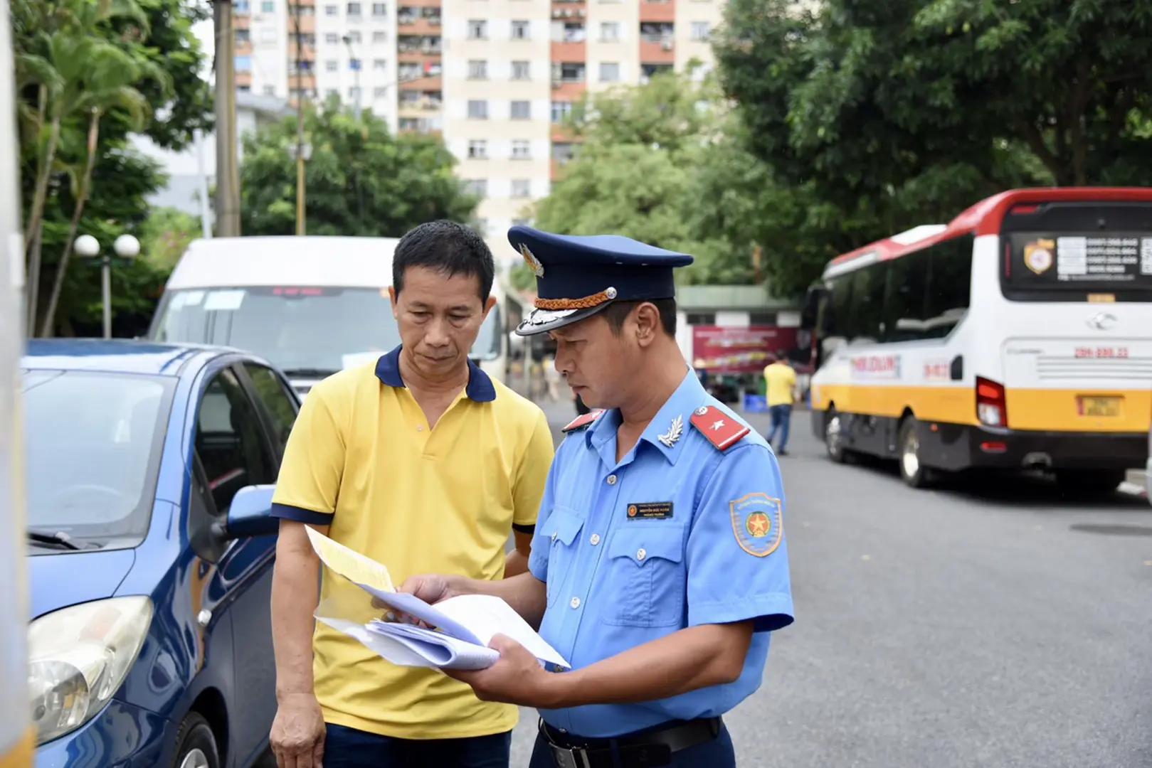 Quản lý chặt hoạt động xe đưa đón học sinh trên địa bàn Cầu Giấy