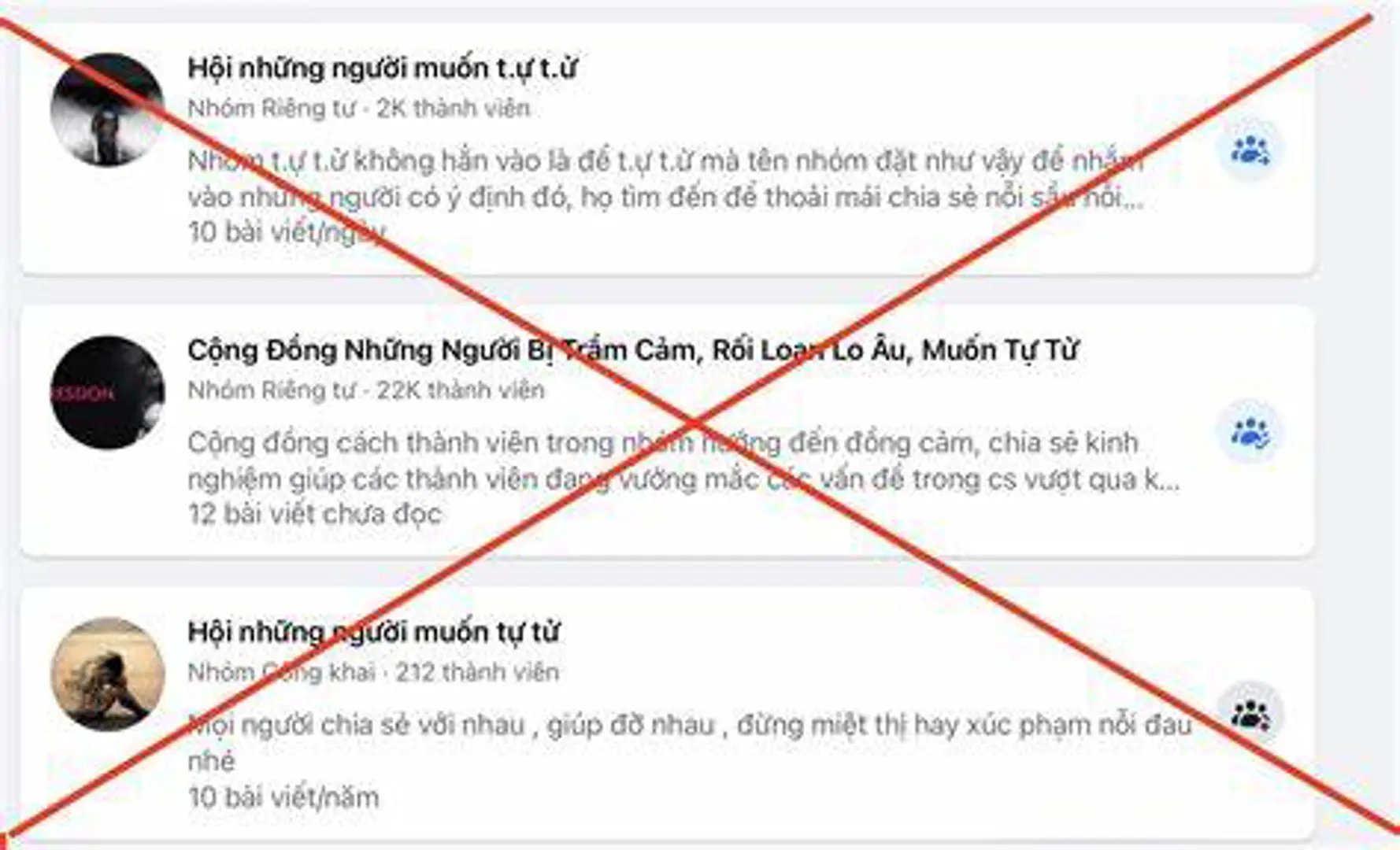 Ngăn chặn hơn 50 hội nhóm Facebook hướng dẫn cách bùng nợ và tự tử