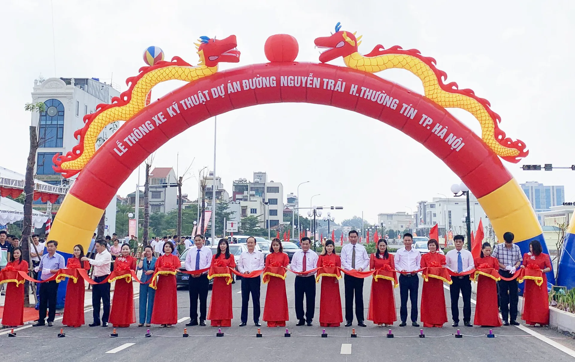 Thông xe kỹ thuật Dự án đường Nguyễn Trãi tại huyện Thường Tín