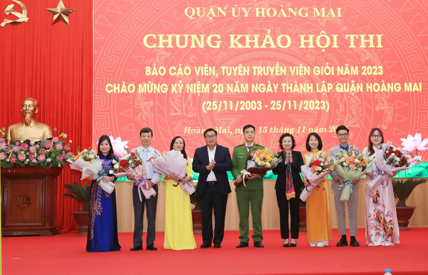 Quận Hoàng Mai: Chung khảo Hội thi báo cáo viên, tuyên truyền viên giỏi năm 2023