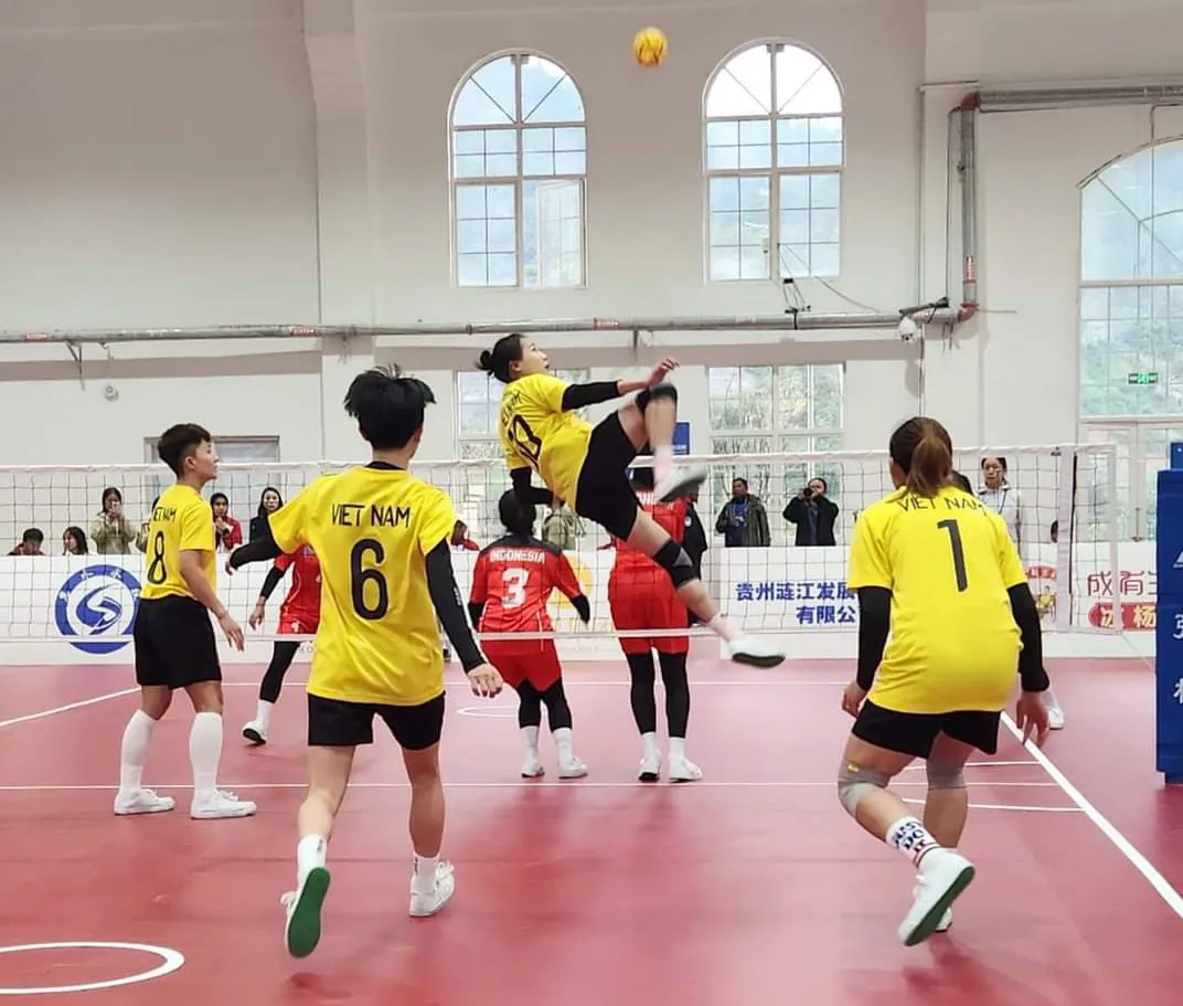 Cầu mây nữ Việt Nam giành HCV đồng đội bốn người nữ tại Trung Quốc