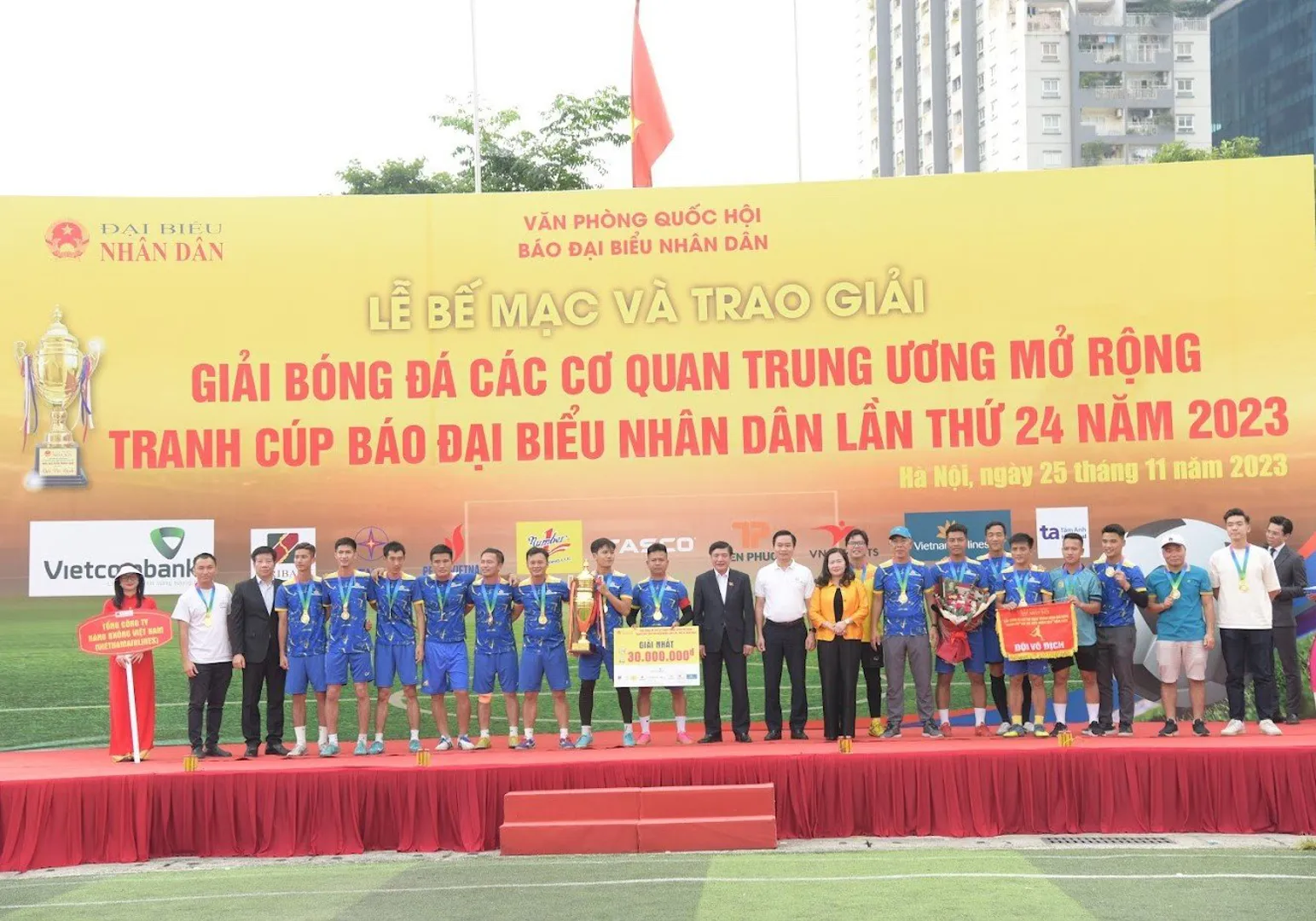 Bế mạc Giải bóng đá các cơ quan T.Ư mở rộng năm 2023