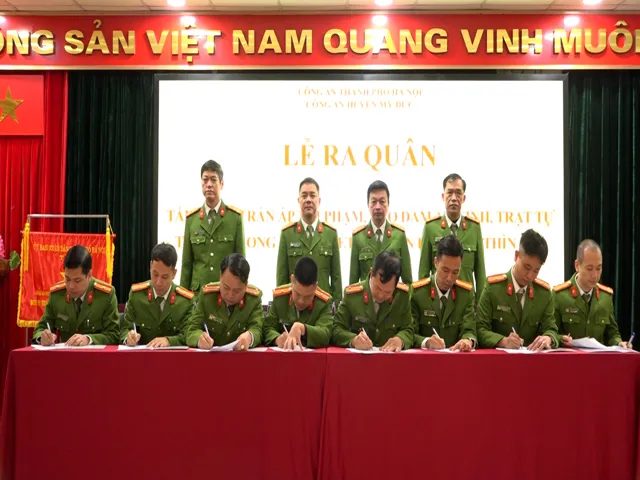 Huyện Mỹ Đức triển khai cao điểm trấn áp tội phạm dịp Tết Nguyên Đán 2024