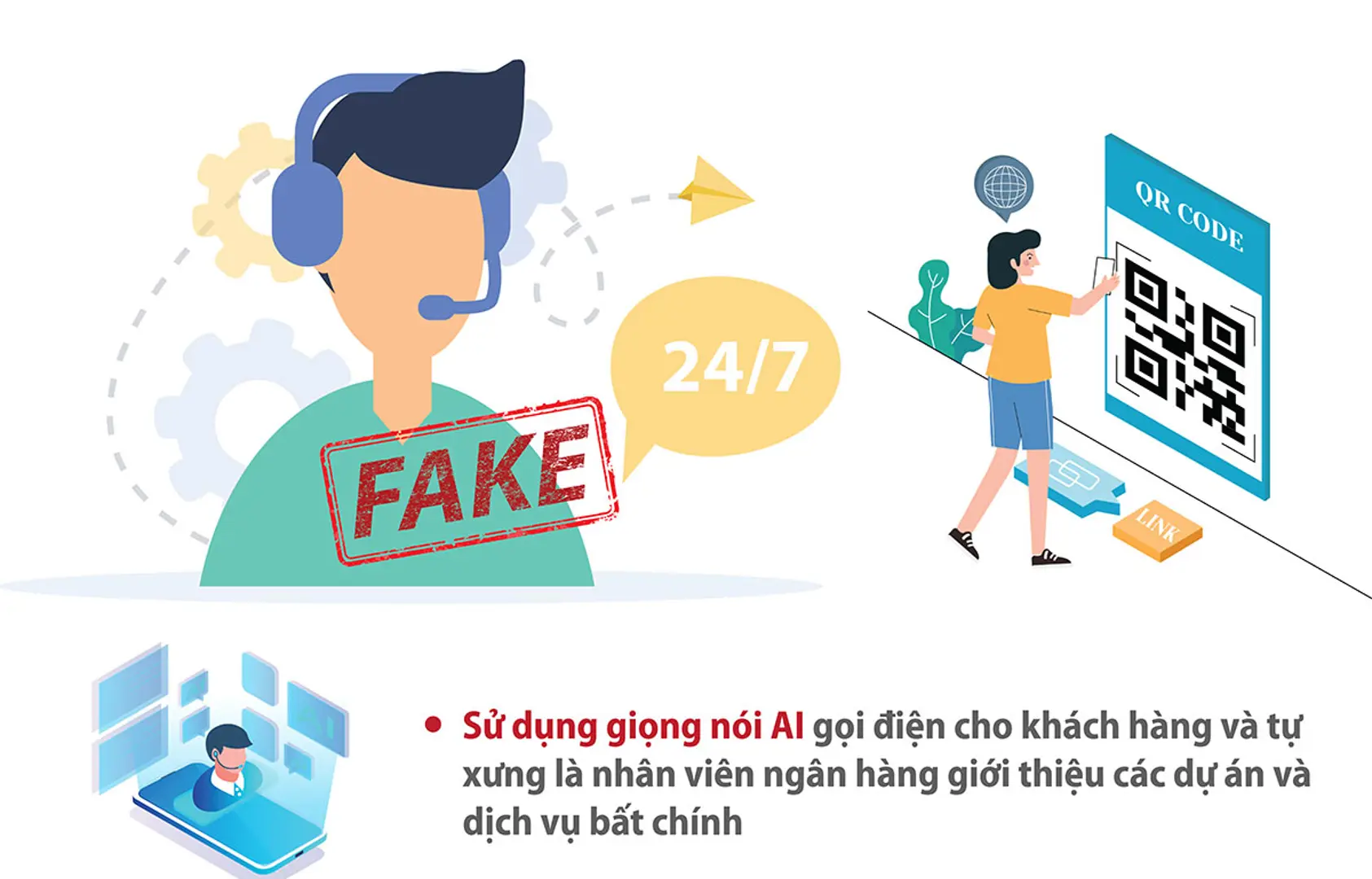 Cảnh báo thủ đoạn mạo danh nhân viên ngân hàng và giả mạo QR code