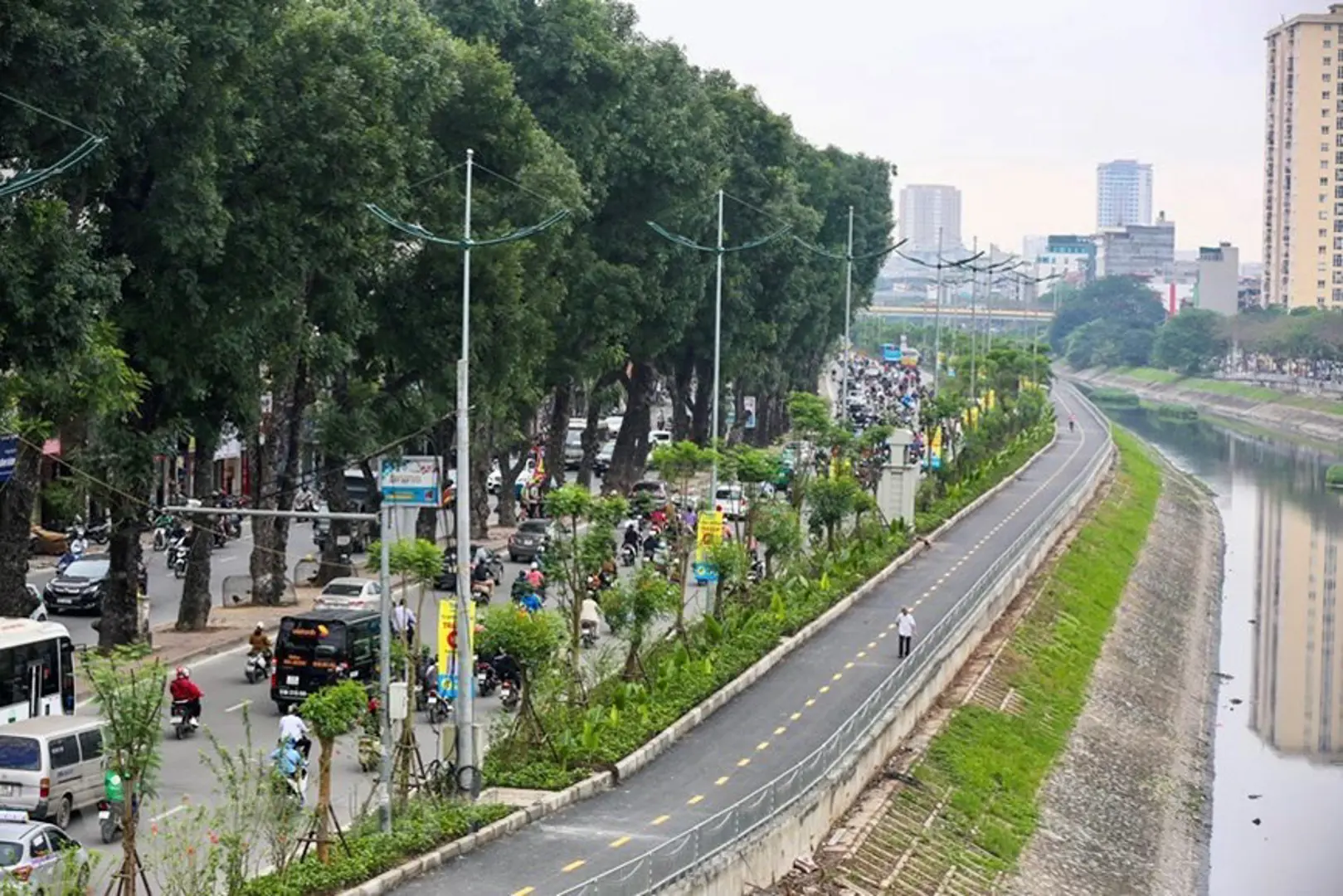 Hà Nội: Tổ chức giao thông thí điểm làn đường dành riêng cho xe đạp