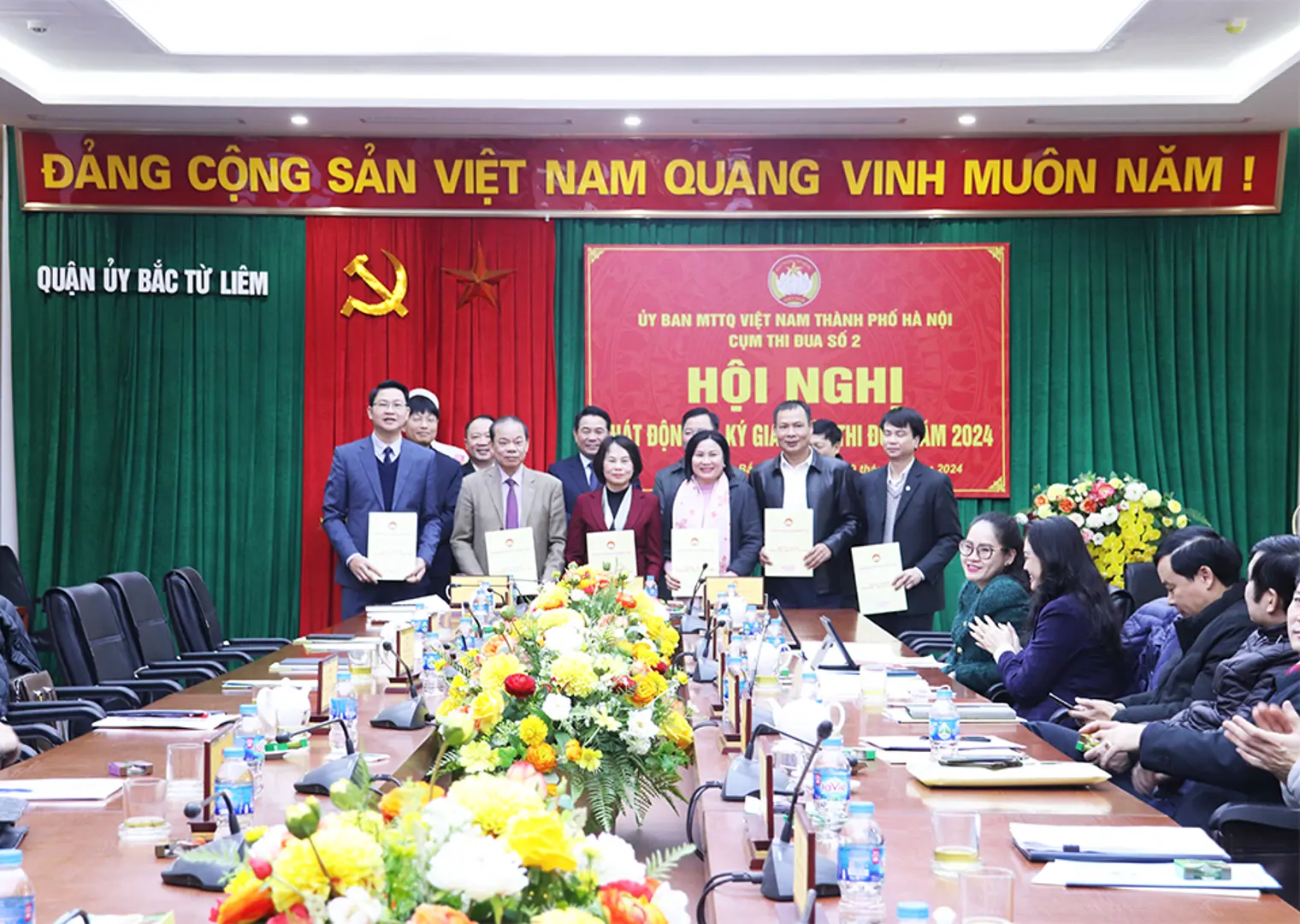 Cụm thi đua số 2, MTTQ TP Hà Nội ký giao ước thi đua năm 2024