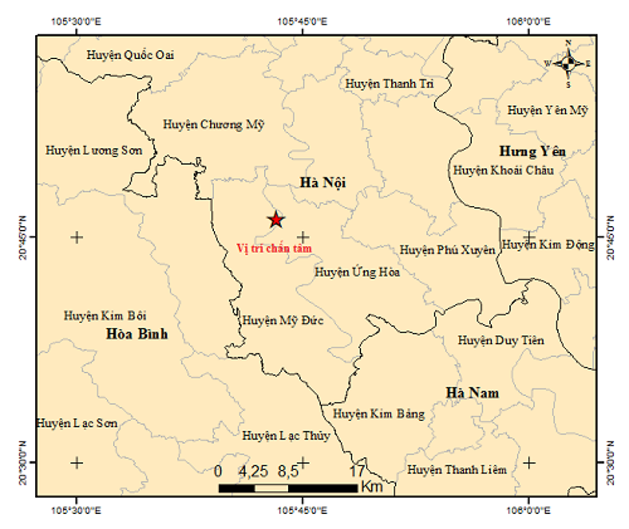 Hà Nội thông tin chính thức về trận động đất xảy ra sáng 25/3