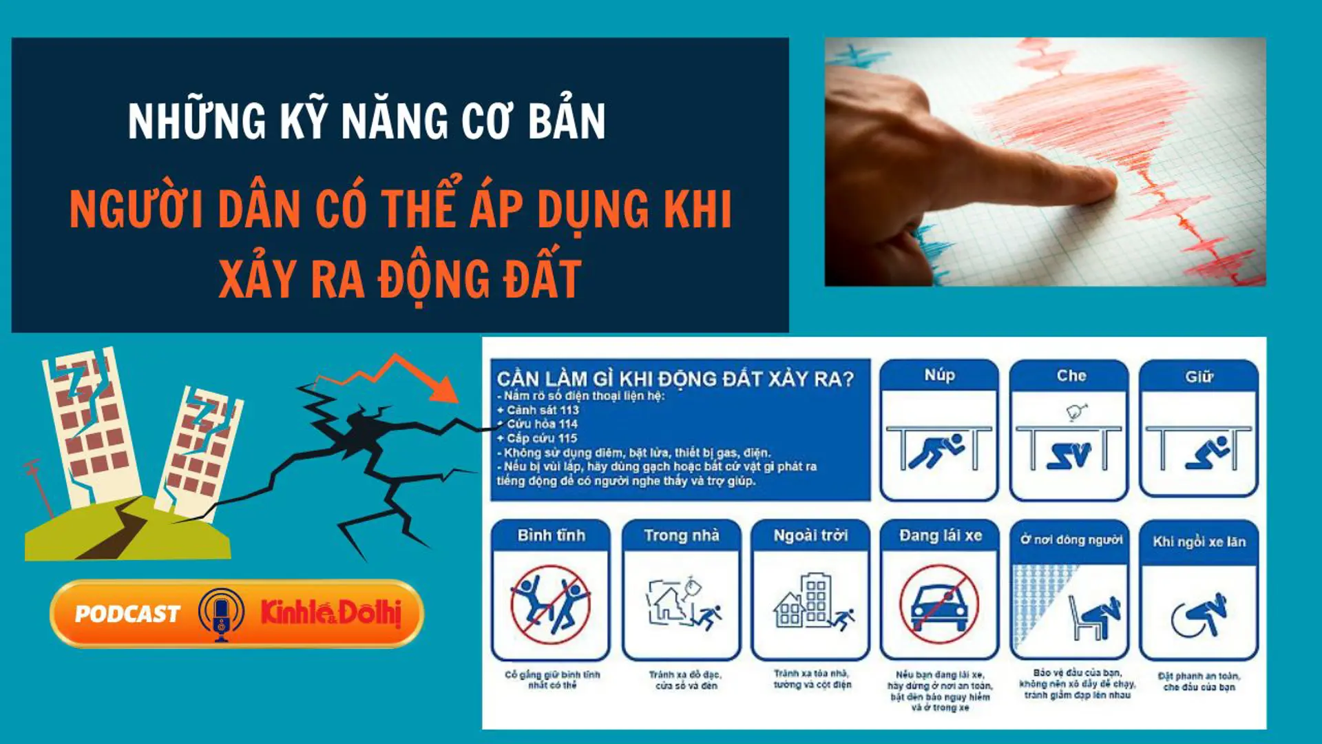 Những kỹ năng cơ bản người dân có thể áp dụng khi xảy ra động đất