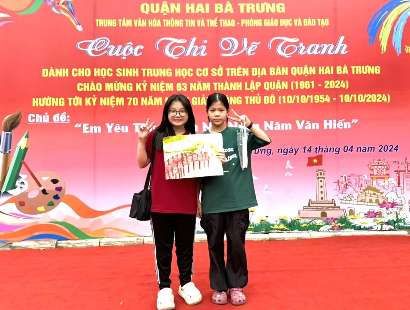 Quận Hai Bà Trưng: 147 học sinh các trường THCS tham gia Cuộc thi vẽ tranh