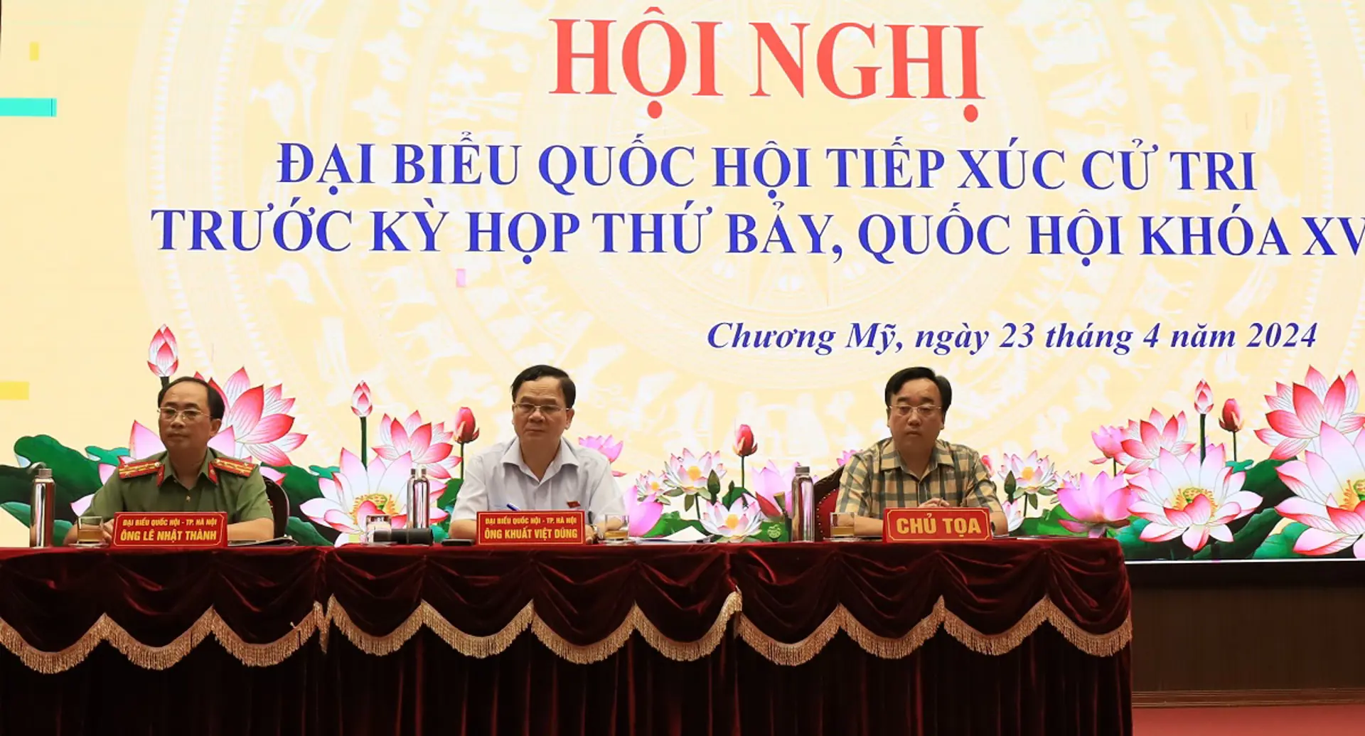 Đại biểu Quốc hội Đoàn Thành phố Hà Nội tiếp xúc cử tri huyện Chương Mỹ