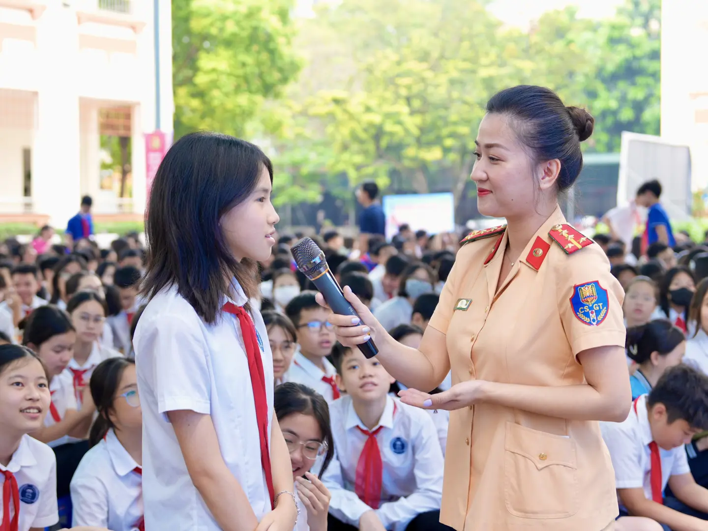 Quận Ba Đình ra mắt 10 mô hình "Cổng trường học an toàn giao thông"