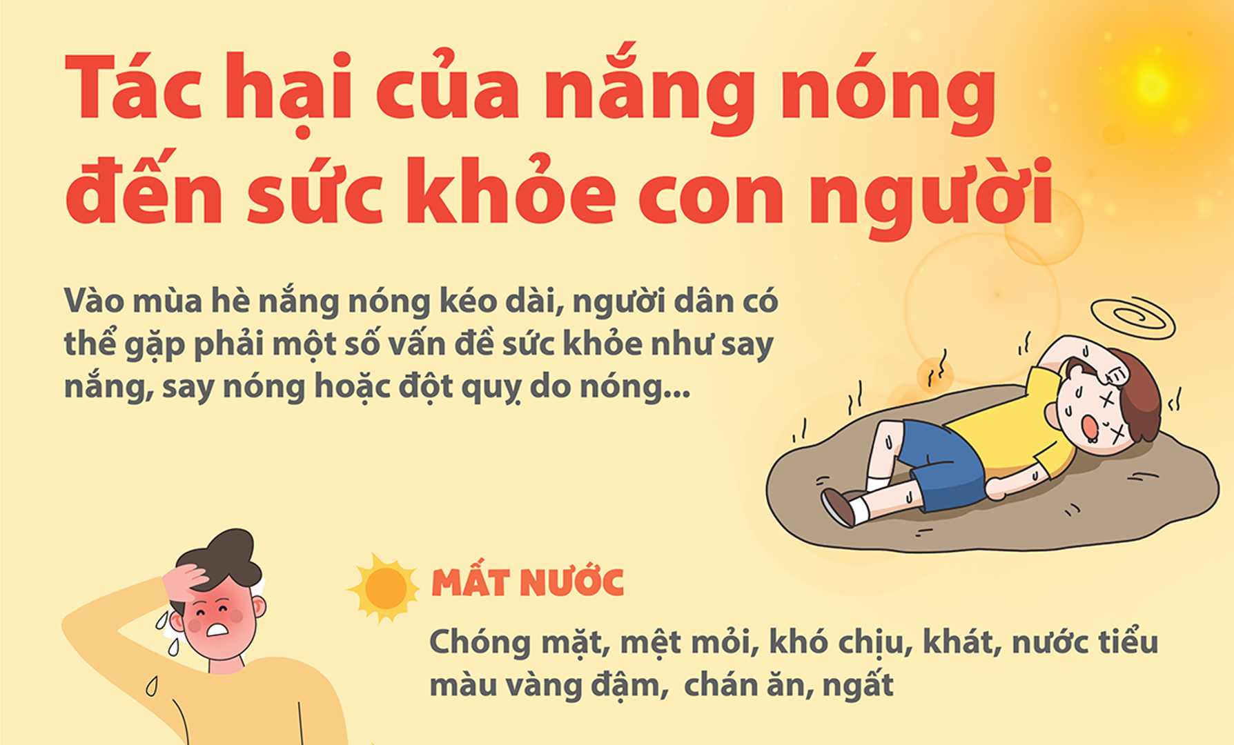 Tác hại của nắng nóng đến sức khỏe con người