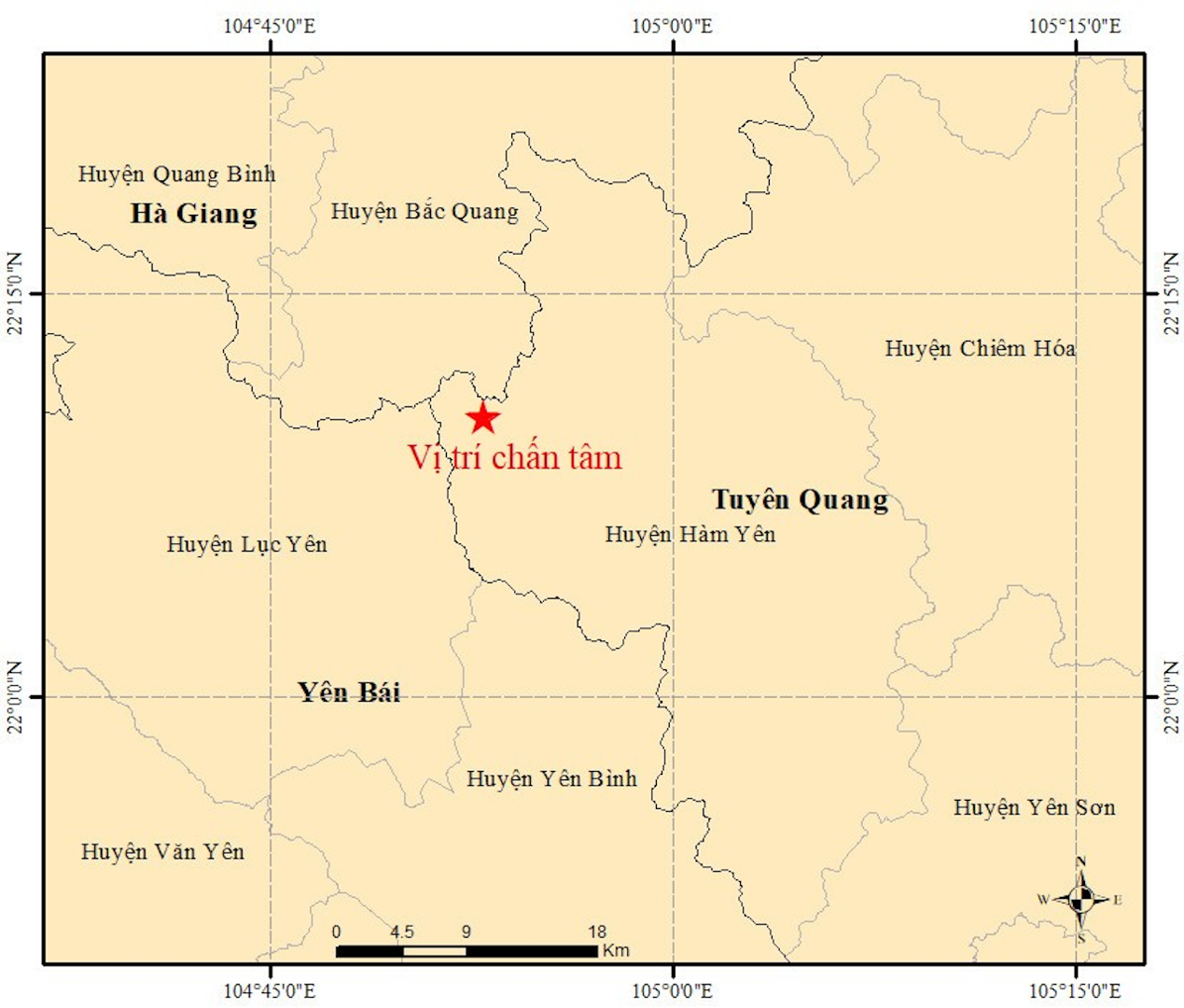 Liên tiếp xảy ra động đất ở Kon Tum, Tuyên Quang