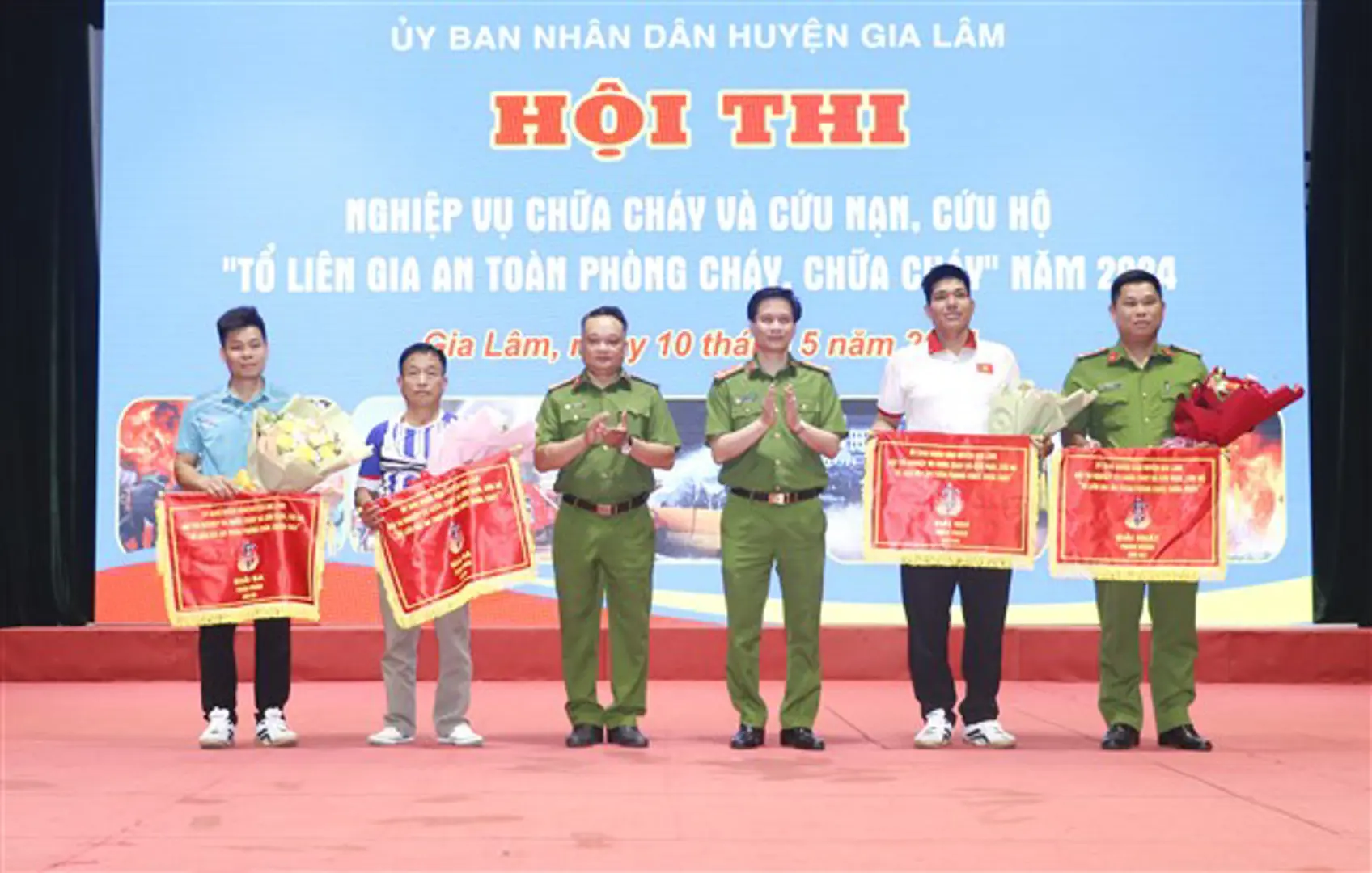 Huyện Gia Lâm: 176 vận động viên tham gia hội thi nghiệp vụ chữa cháy