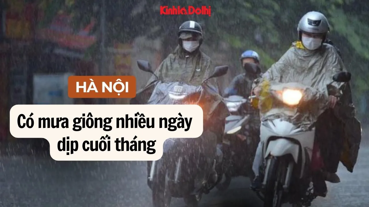 Hà Nội có mưa giông nhiều ngày dịp cuối tháng