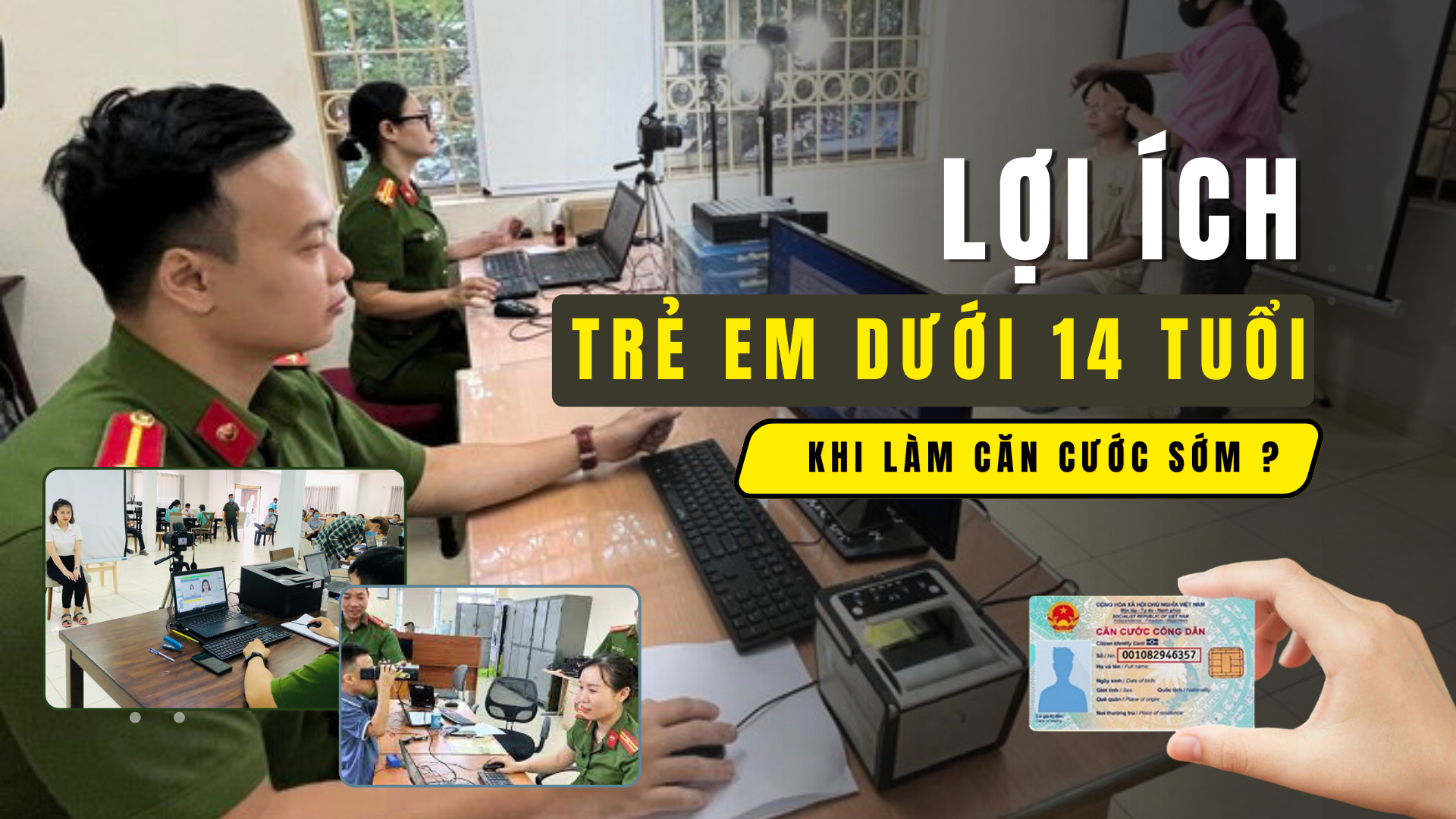 Trẻ em Hà Nội dưới 14 tuổi lần đầu đi làm căn cước mới