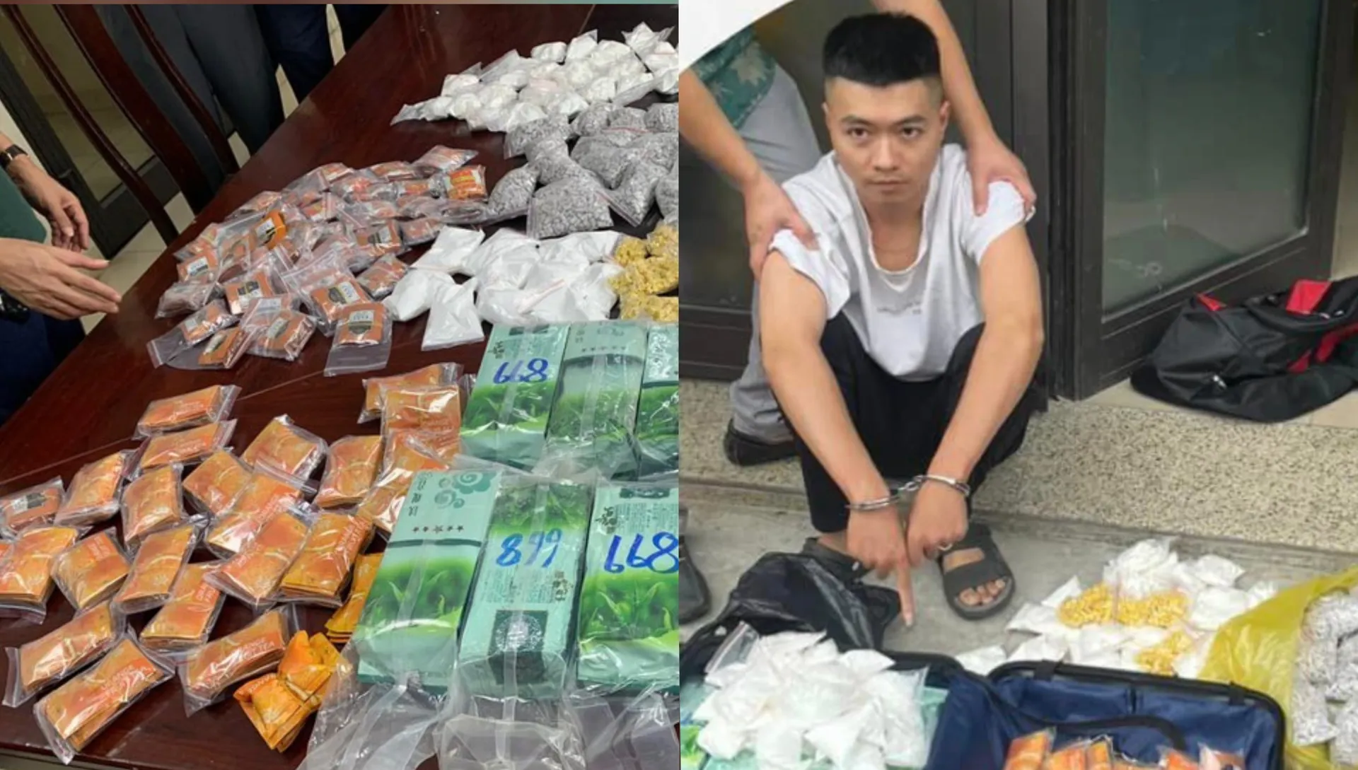 Bắt nam thanh niên 9X vận chuyển 18kg ma túy ngụy trang bột đậu xanh
