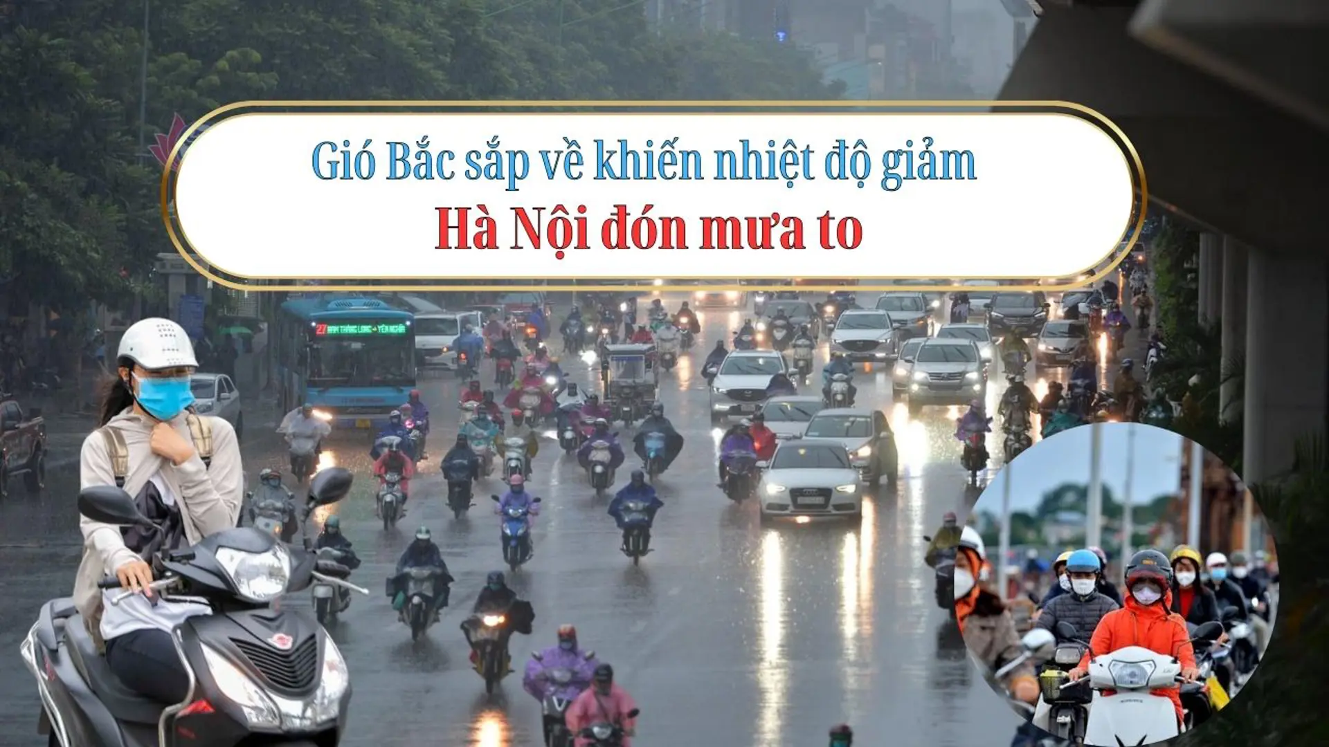 Gió Bắc sắp về khiến nhiệt độ giảm, Hà Nội đón mưa to