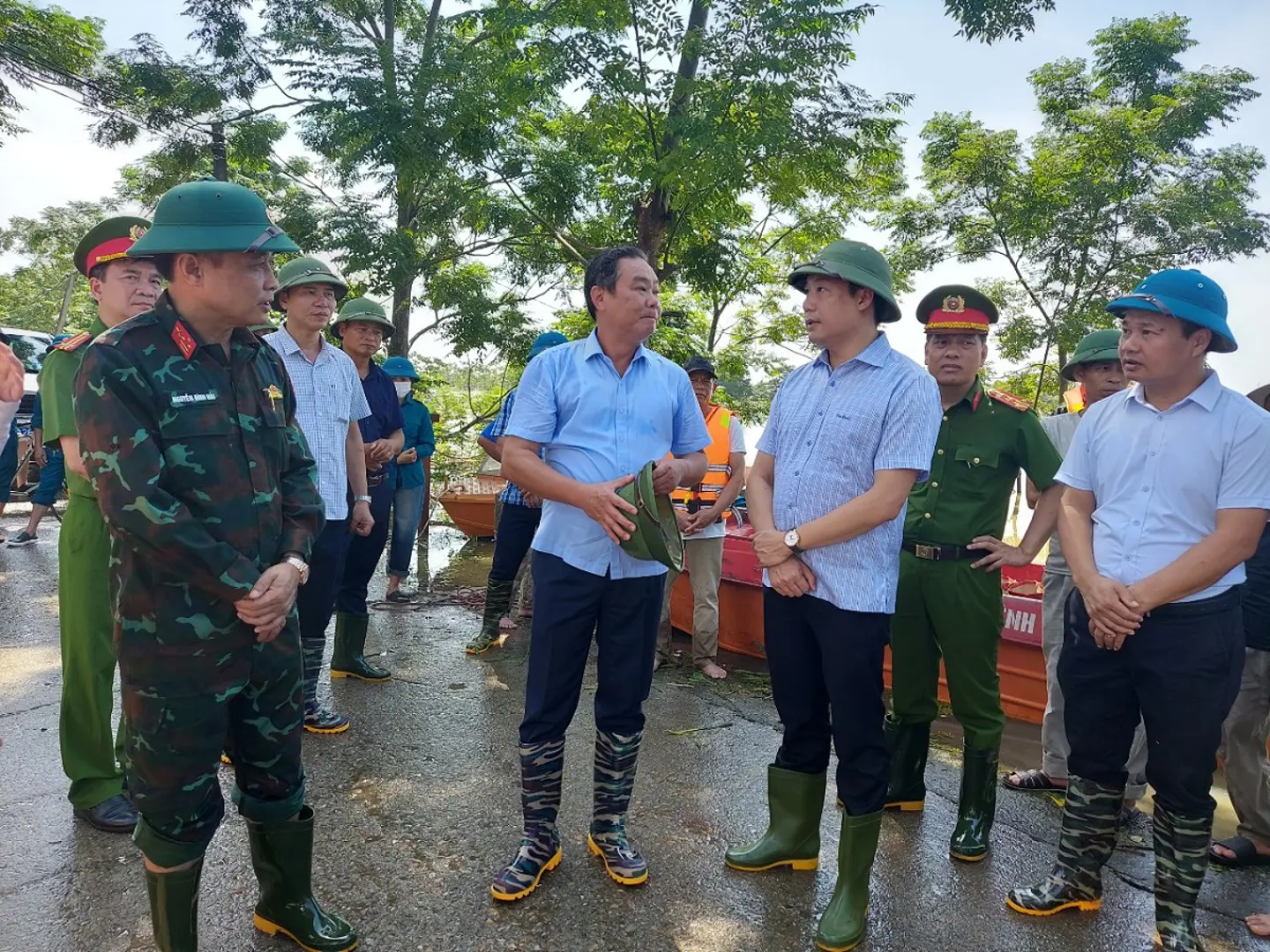 Lãnh đạo TP Hà Nội kiểm tra việc phòng, chống bão lũ tại huyện Chương Mỹ