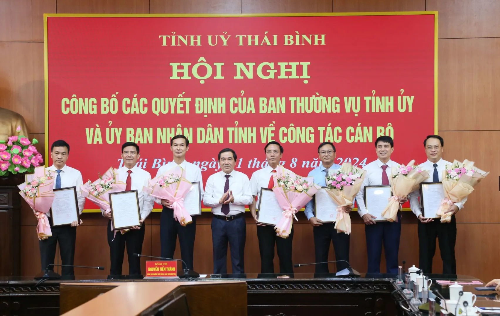 Luân chuyển, bổ nhiệm cán bộ tại tỉnh Thái Bình