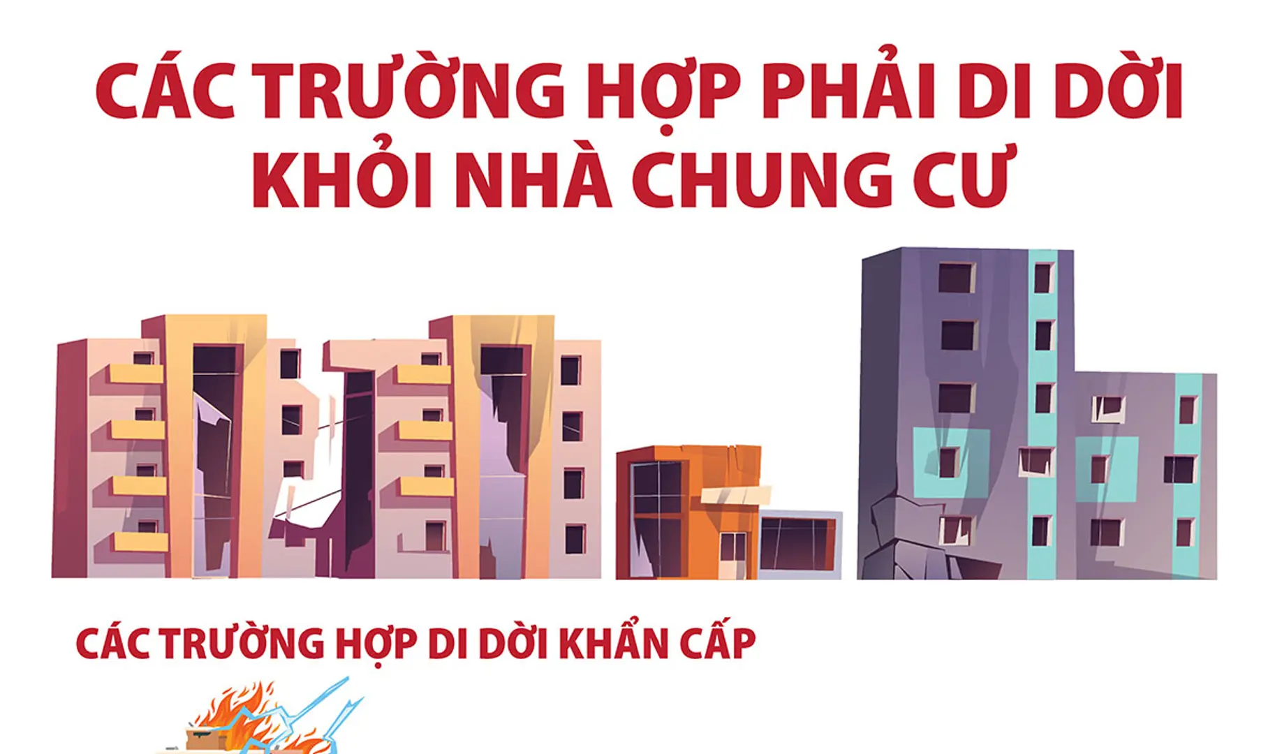 Các trường hợp phải di dời khỏi nhà chung cư từ 1/8/2024