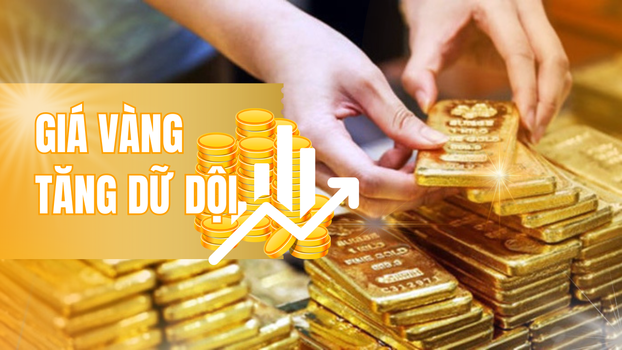 Giá vàng bật tăng dữ dội