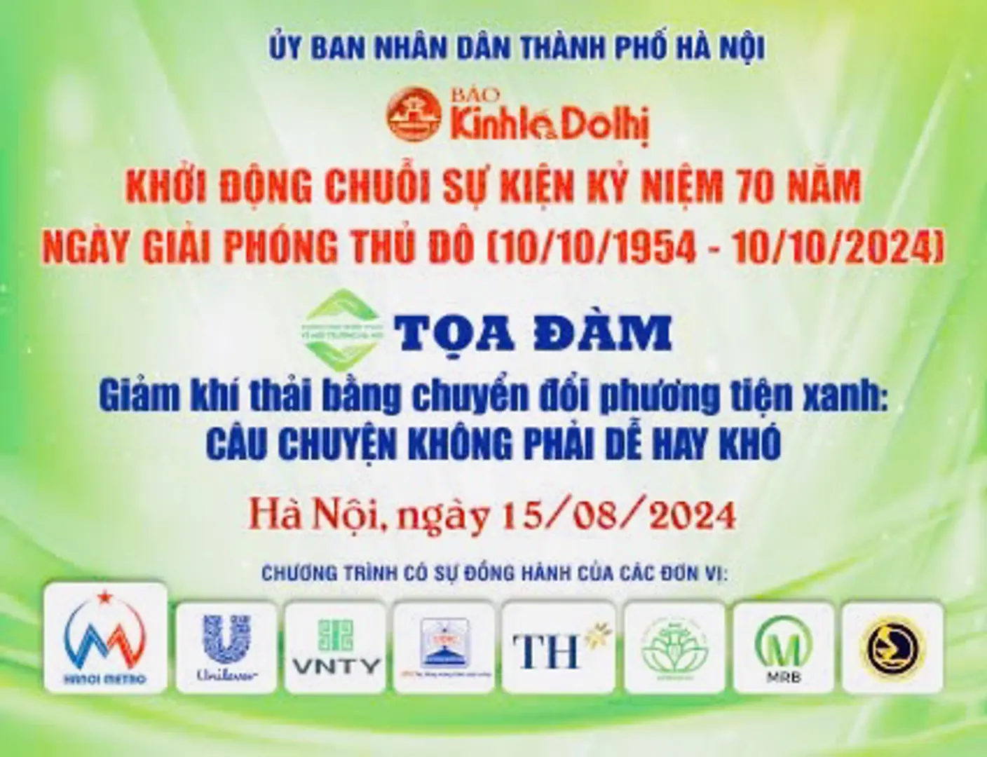 Sáng 15/8, diễn ra tọa đàm về "Giảm khí thải bằng chuyển đổi phương tiện xanh"