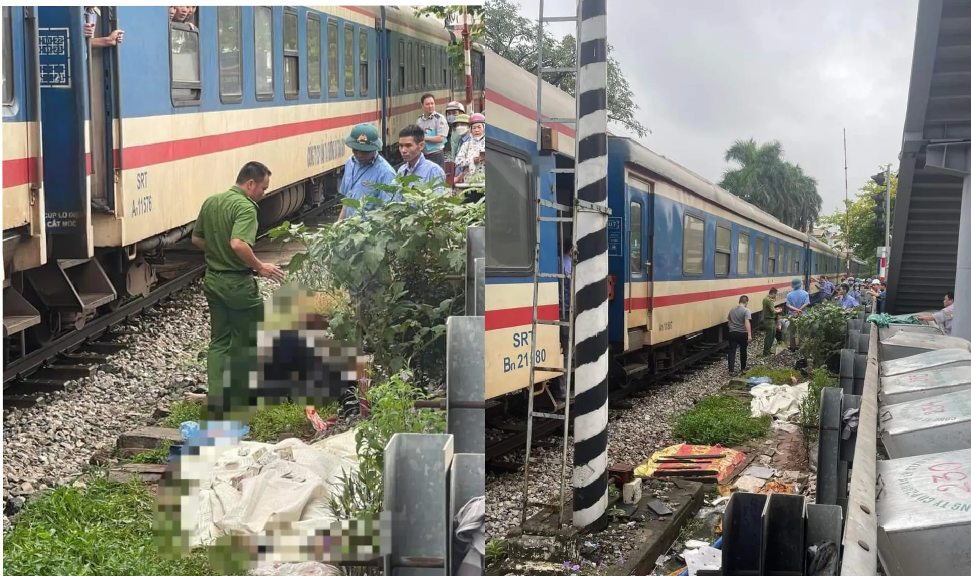 Người đàn ông lao vào đường ray bị tàu hỏa đâm tử vong ở Hoàng Mai