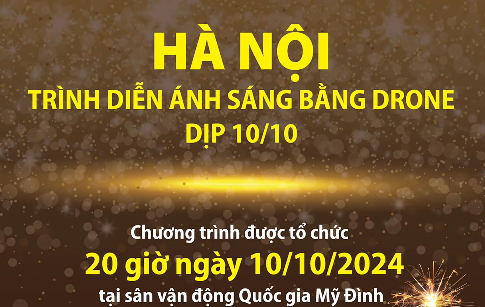 Hà Nội trình diễn ánh sáng bằng drone dịp 10 tháng 10