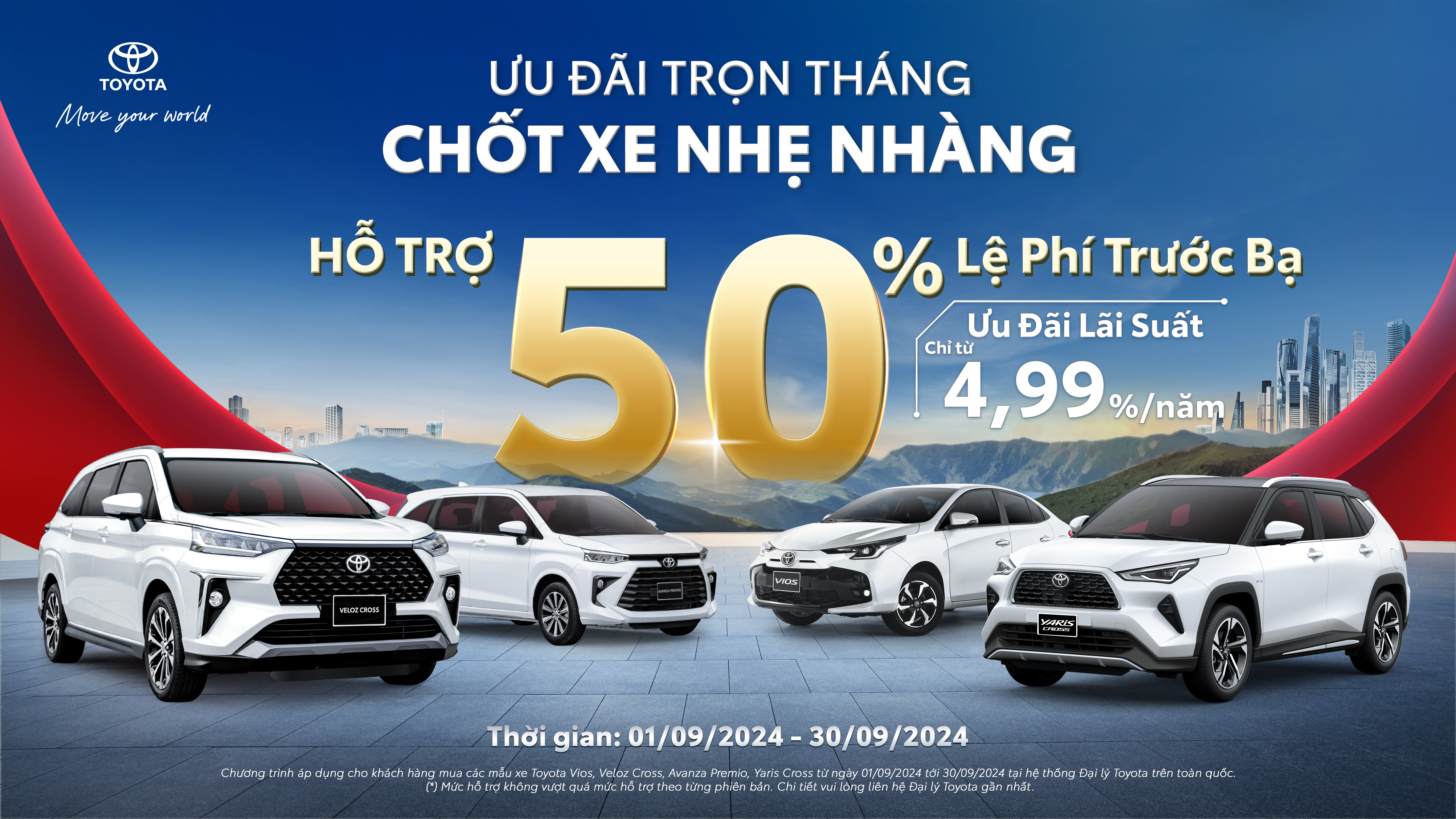 Nhận ưu đãi “khủng” khi mua ô tô Toyota trong tháng 9