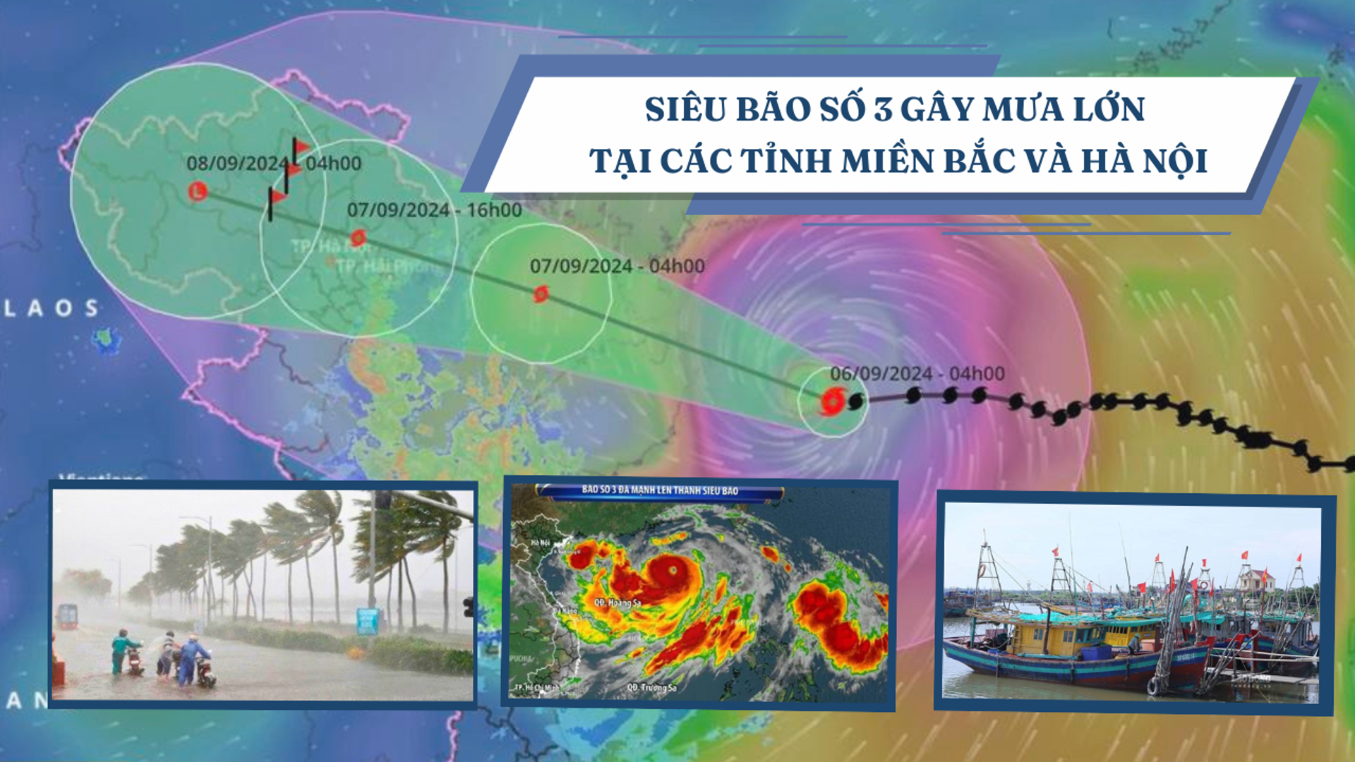 Siêu bão số 3 gây mưa lớn tại Hà Nội và các tỉnh miền Bắc