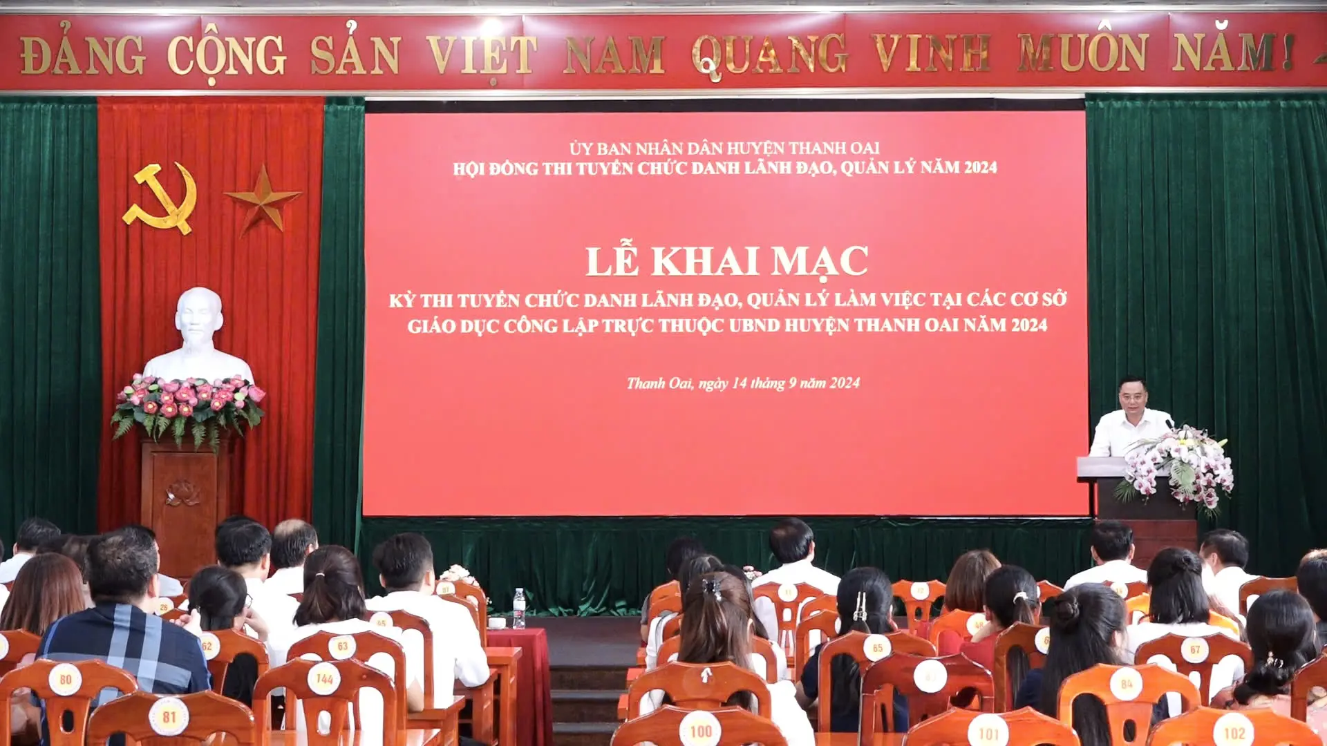 Thanh Oai: khai mạc kỳ thi chức danh lãnh đạo, quản lý năm 2024